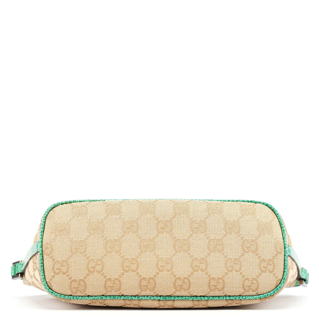 07198 Beige Turquoise GG Boat Pochette