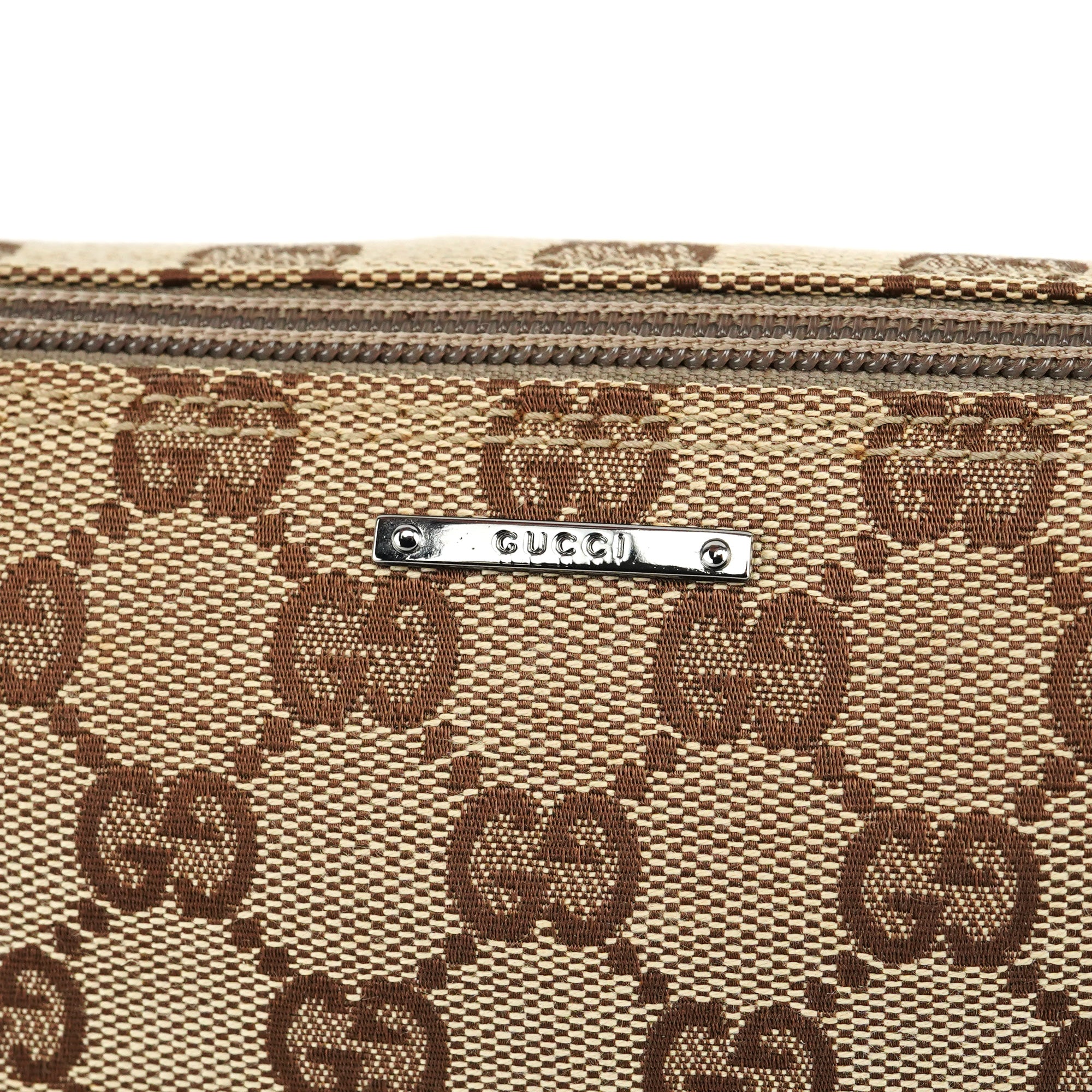 07198 Beige Turquoise GG Boat Pochette