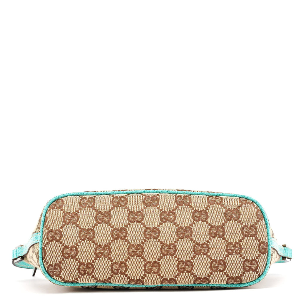 07198 Beige Turquoise GG Boat Pochette