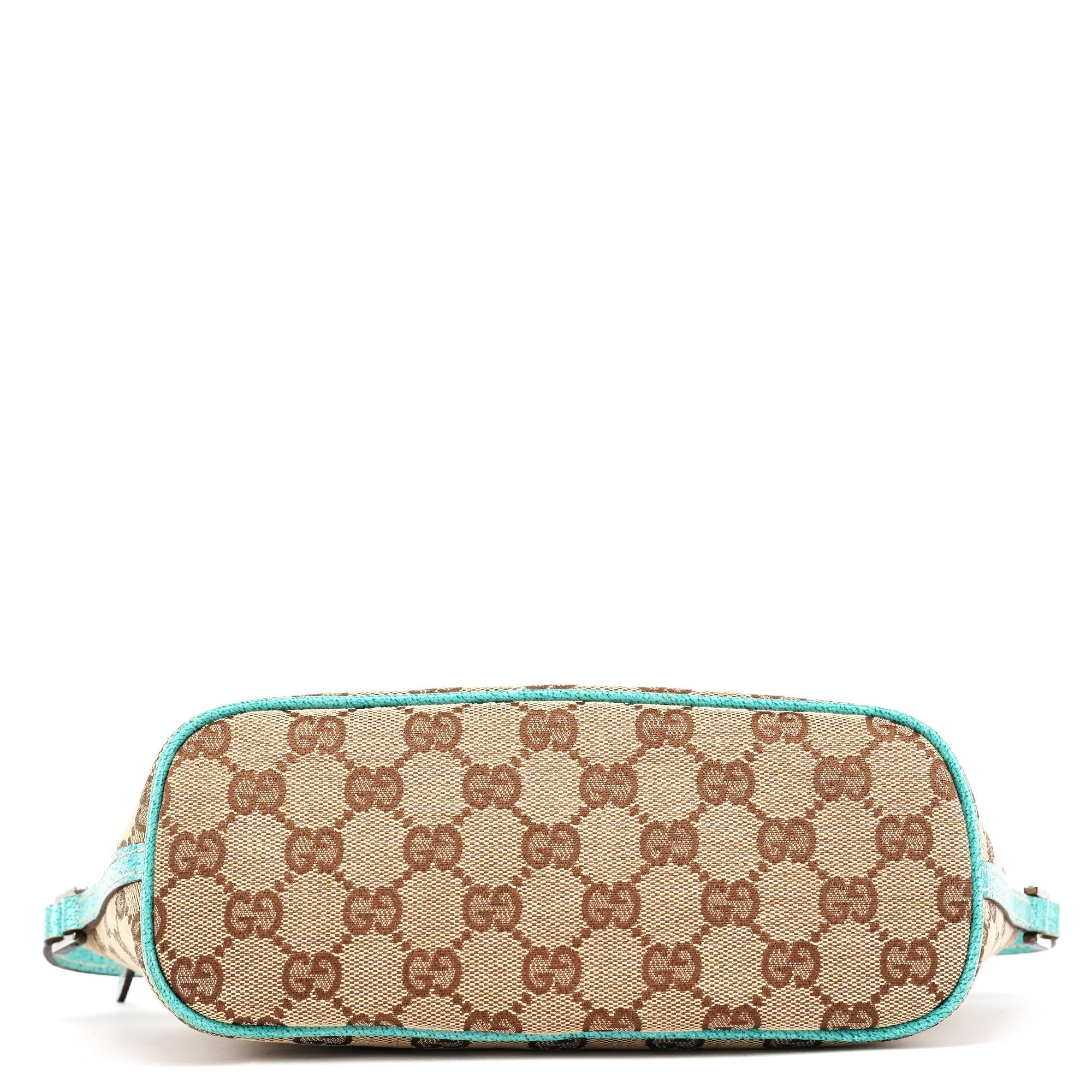 07198 Beige Turquoise GG Boat Pochette