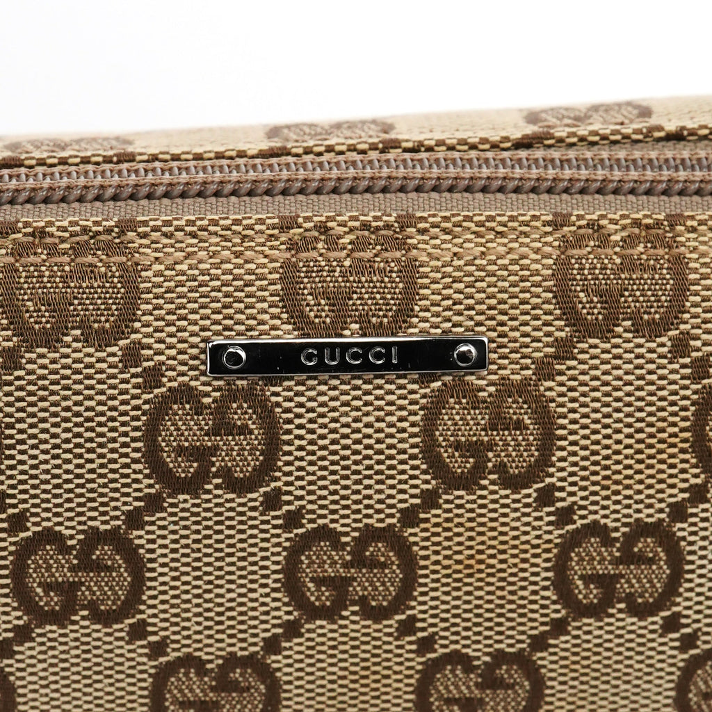 07198 Beige Turquoise GG Boat Pochette