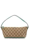 07198 Beige Turquoise GG Boat Pochette