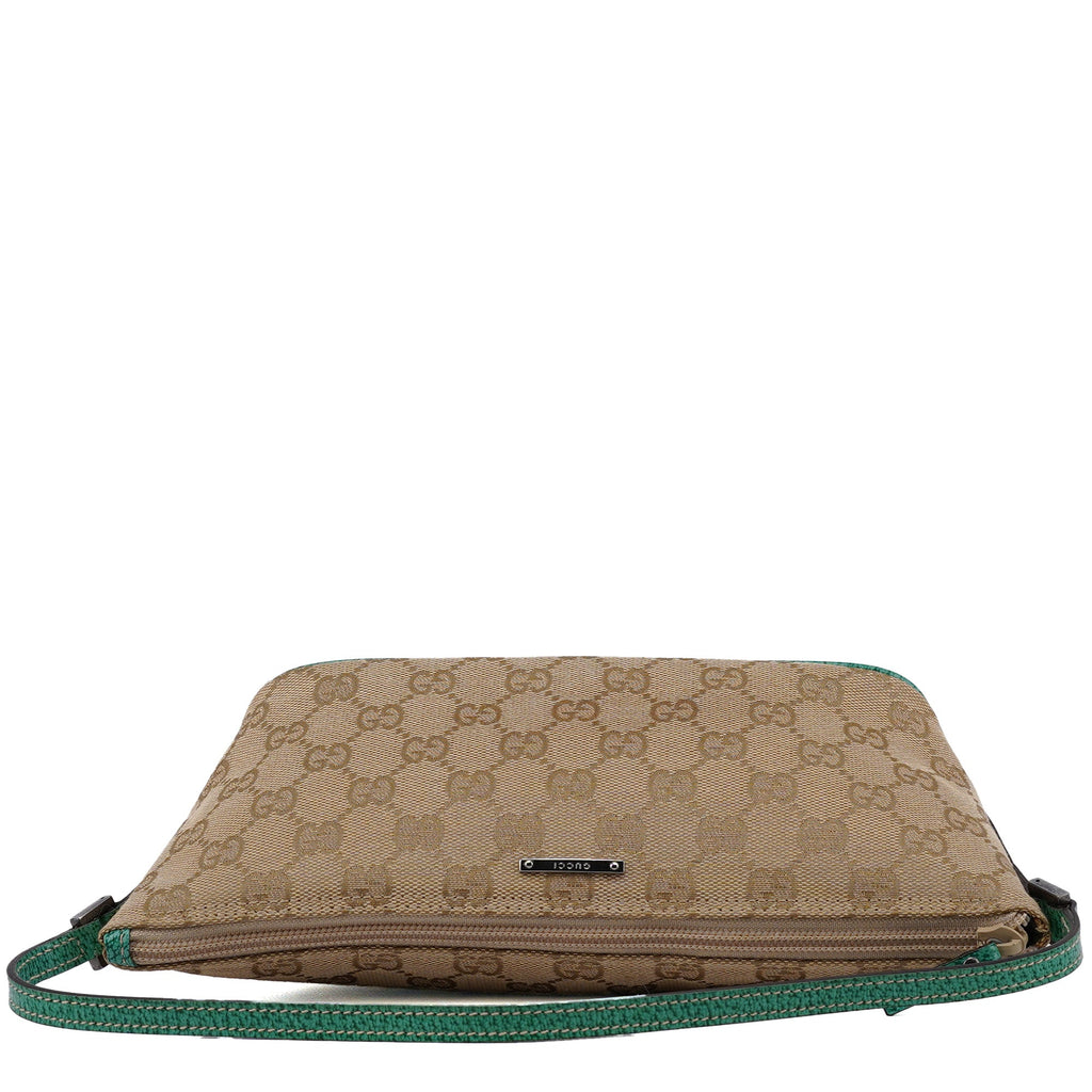 07198 Beige Turquoise GG Boat Pochette