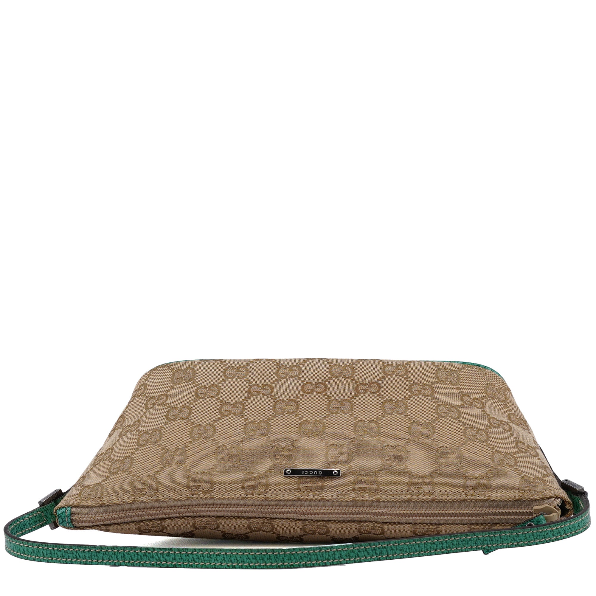 07198 Beige Turquoise GG Boat Pochette