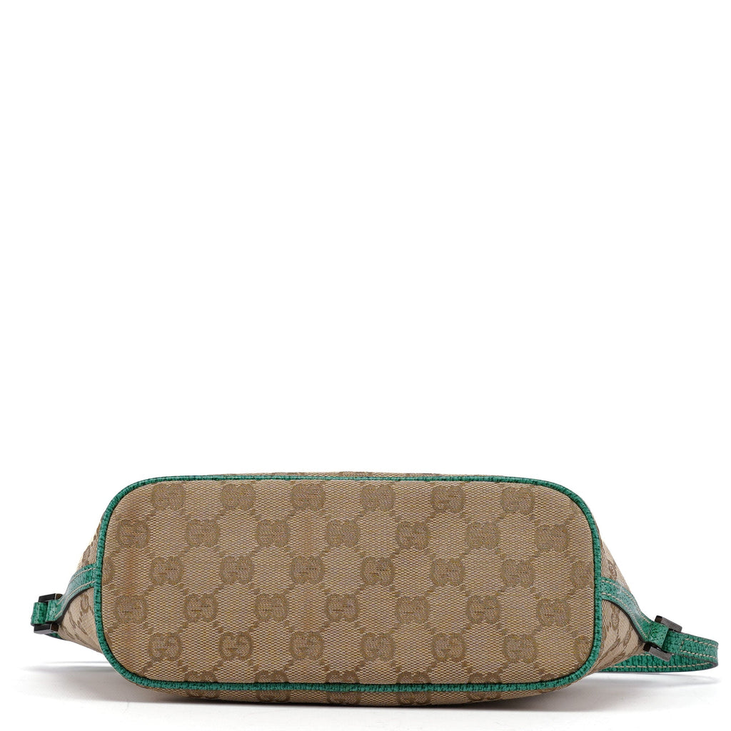 07198 Beige Turquoise GG Boat Pochette
