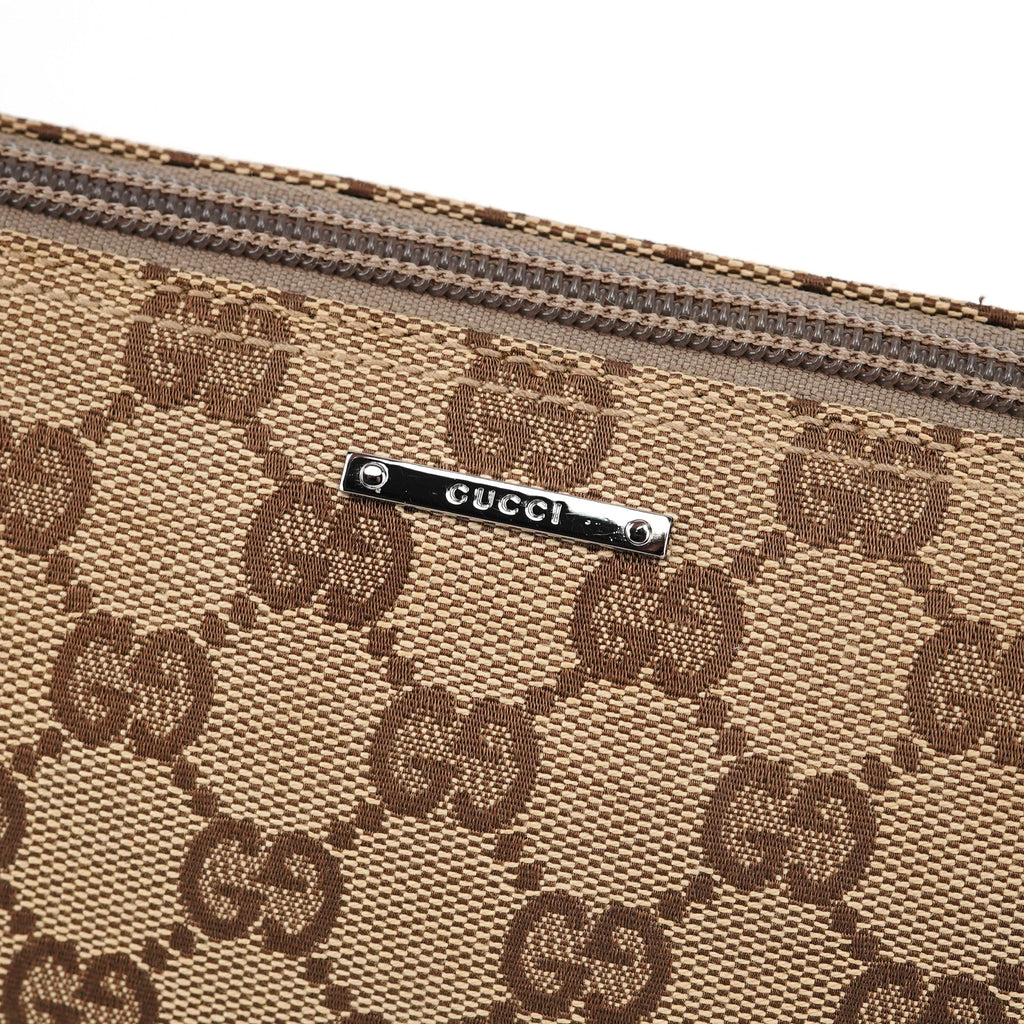 07198 Beige Turquoise GG Boat Pochette