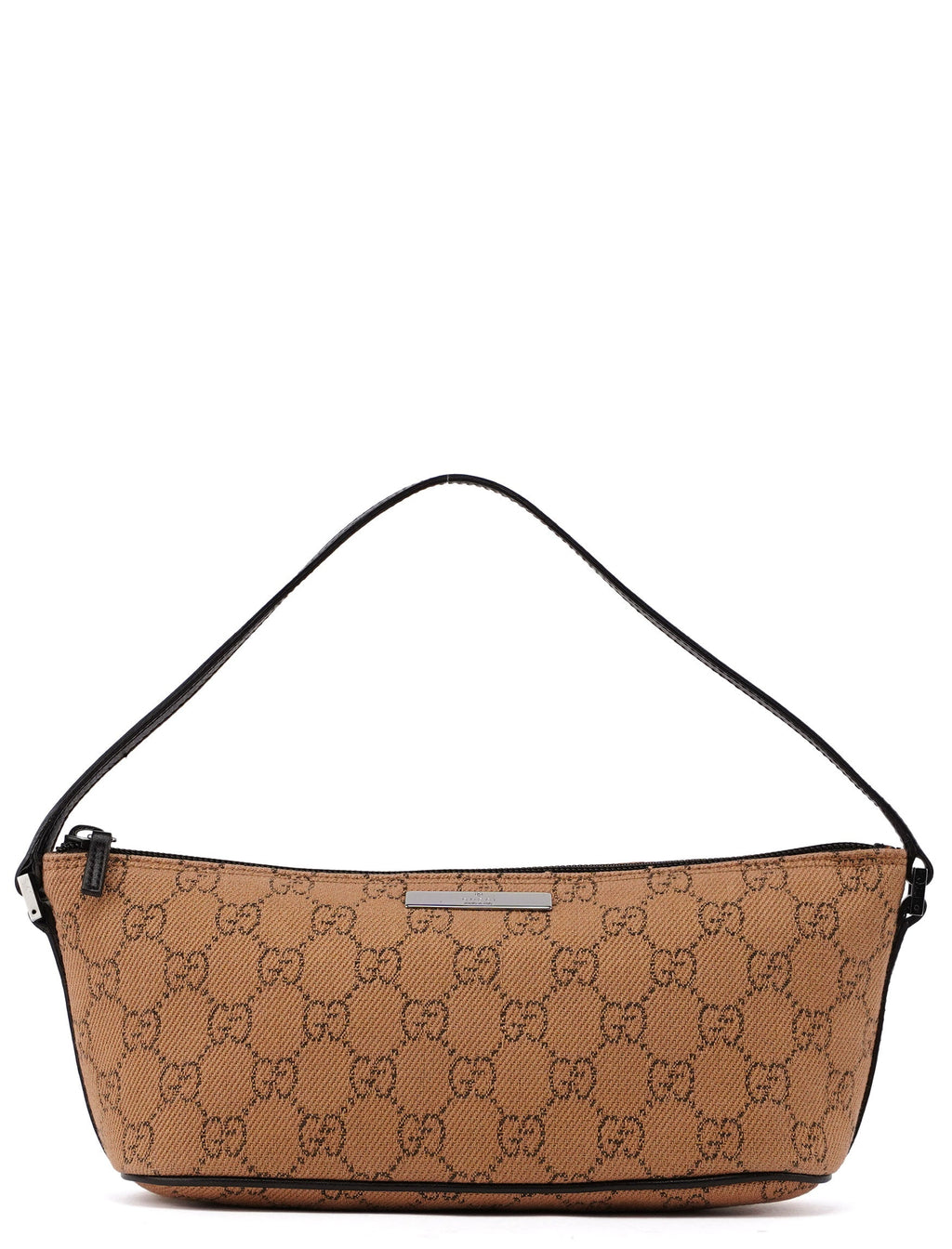 07198 Beige Wool GG Boat Pochette