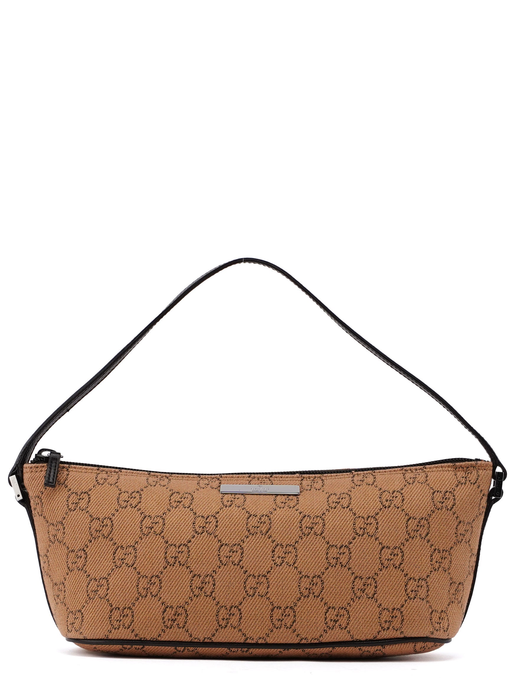 07198 Beige Wool GG Boat Pochette