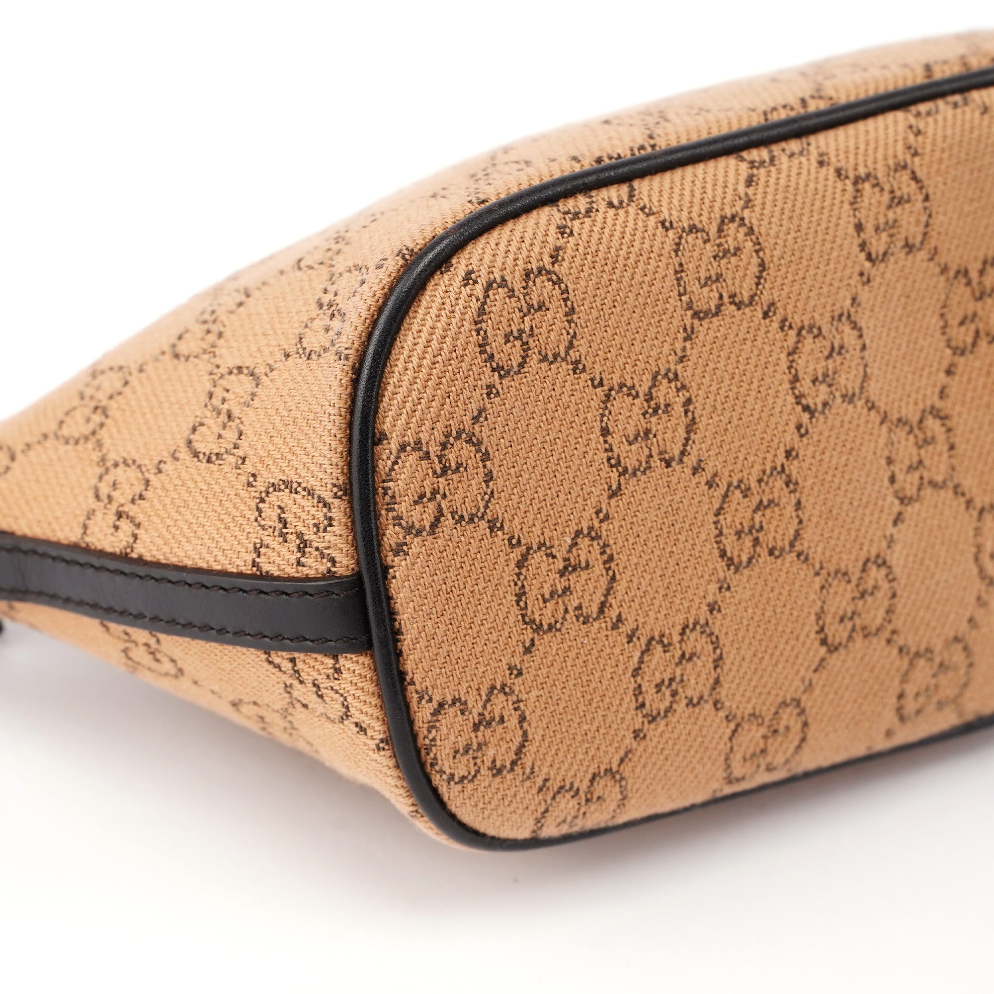 07198 Beige Wool GG Boat Pochette