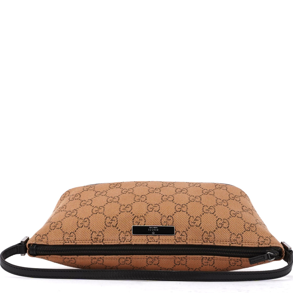 07198 Beige Wool GG Boat Pochette