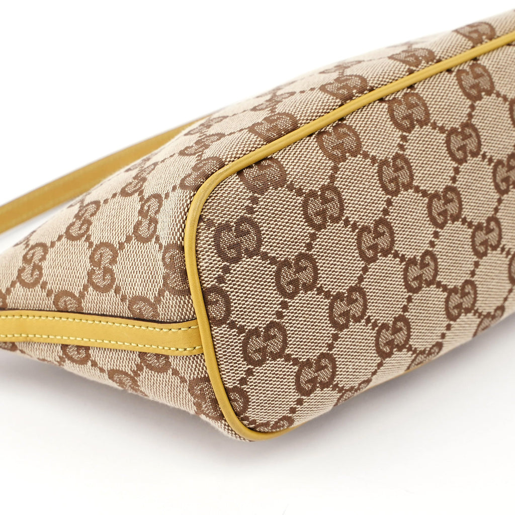 07198 Beige Yellow GG Boat Pochette