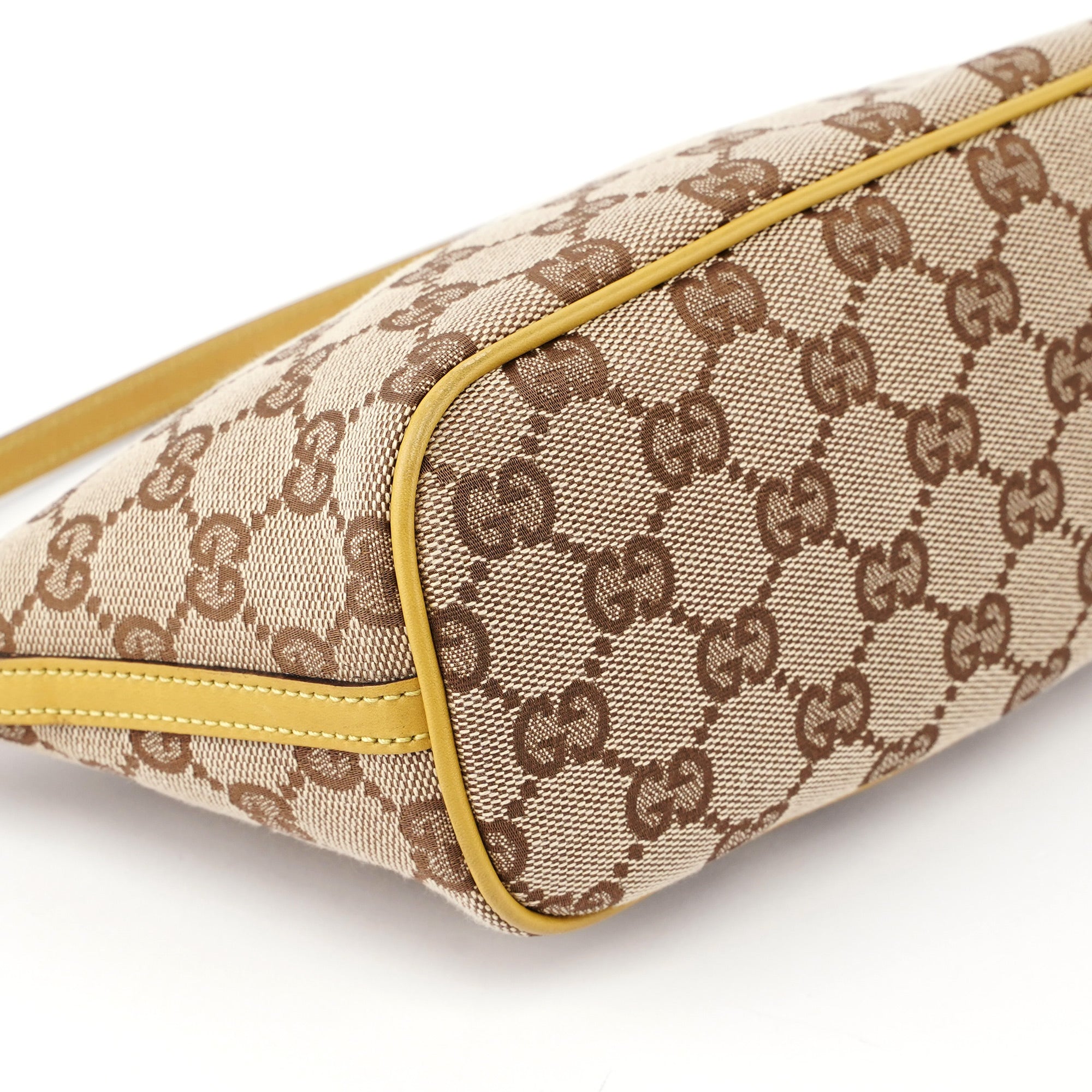 07198 Beige Yellow GG Boat Pochette