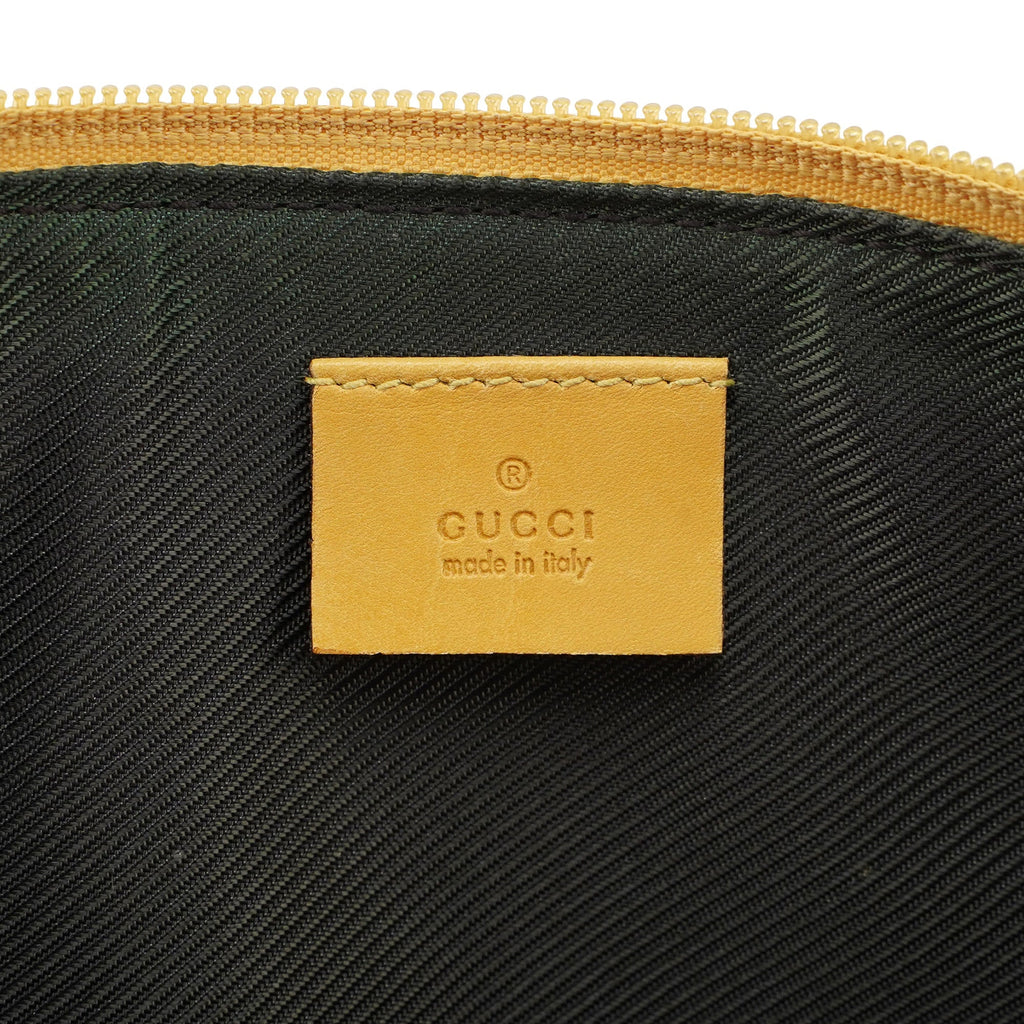 07198 Beige Yellow GG Boat Pochette