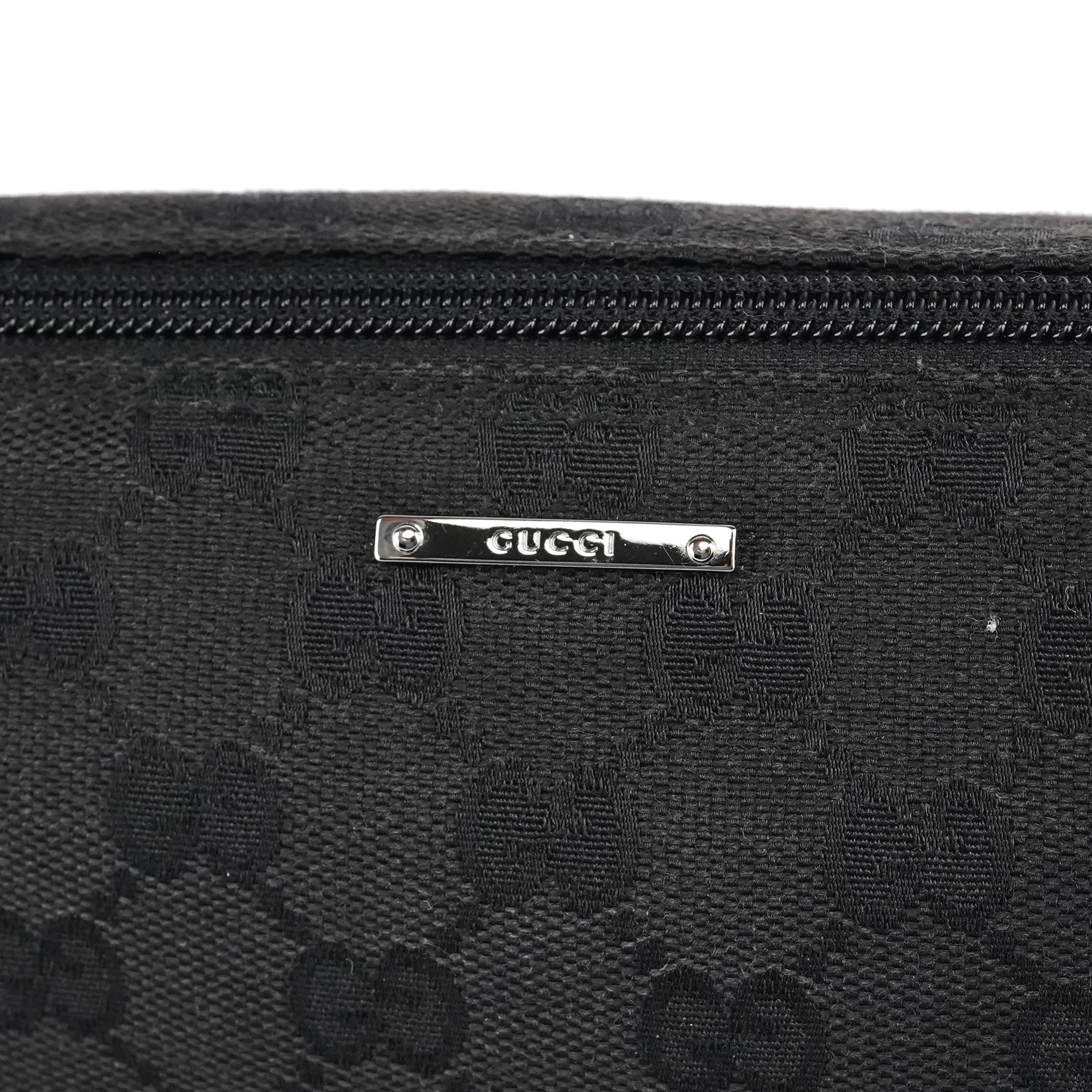 07198 Black GG Boat Pochette