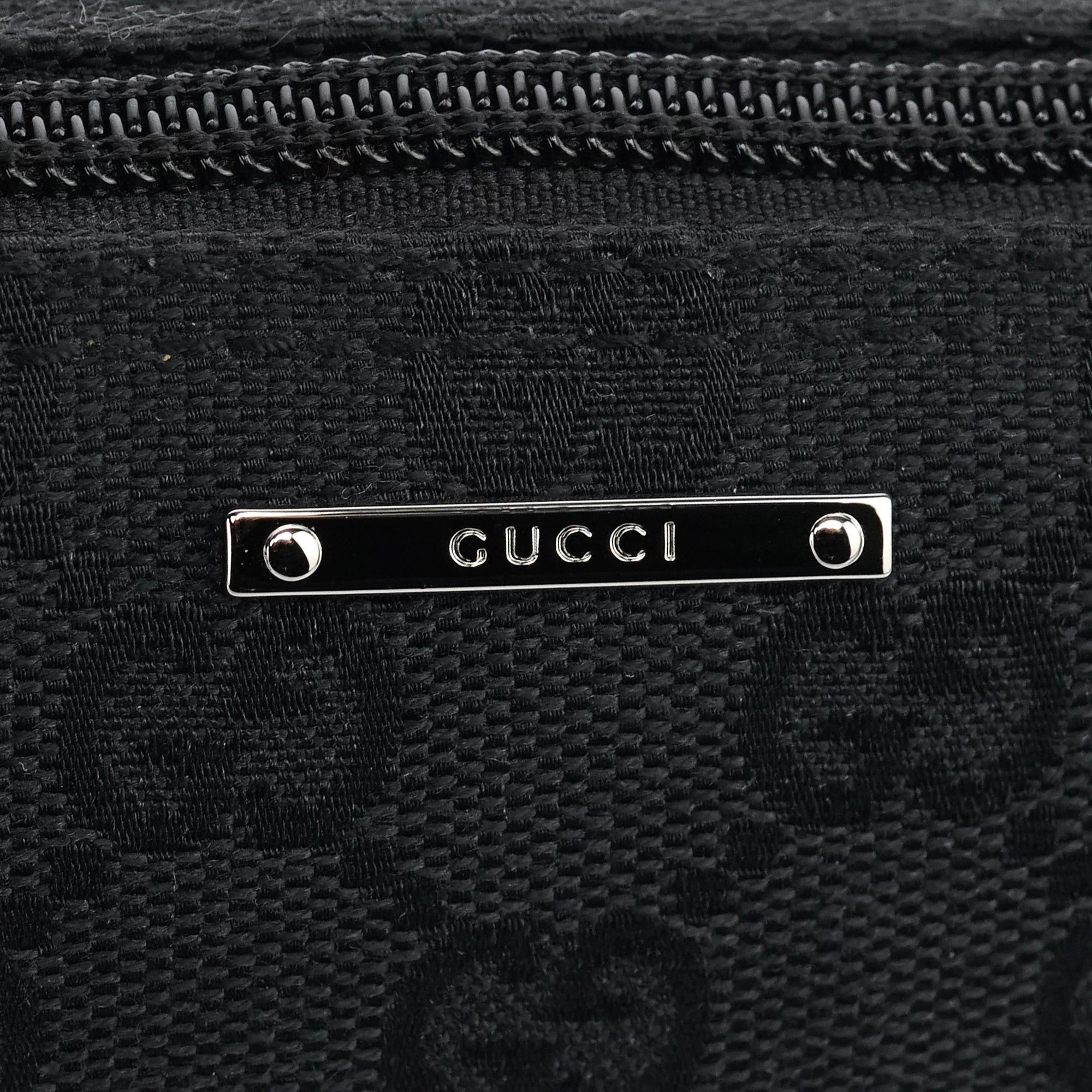 07198 Black GG Boat Pochette