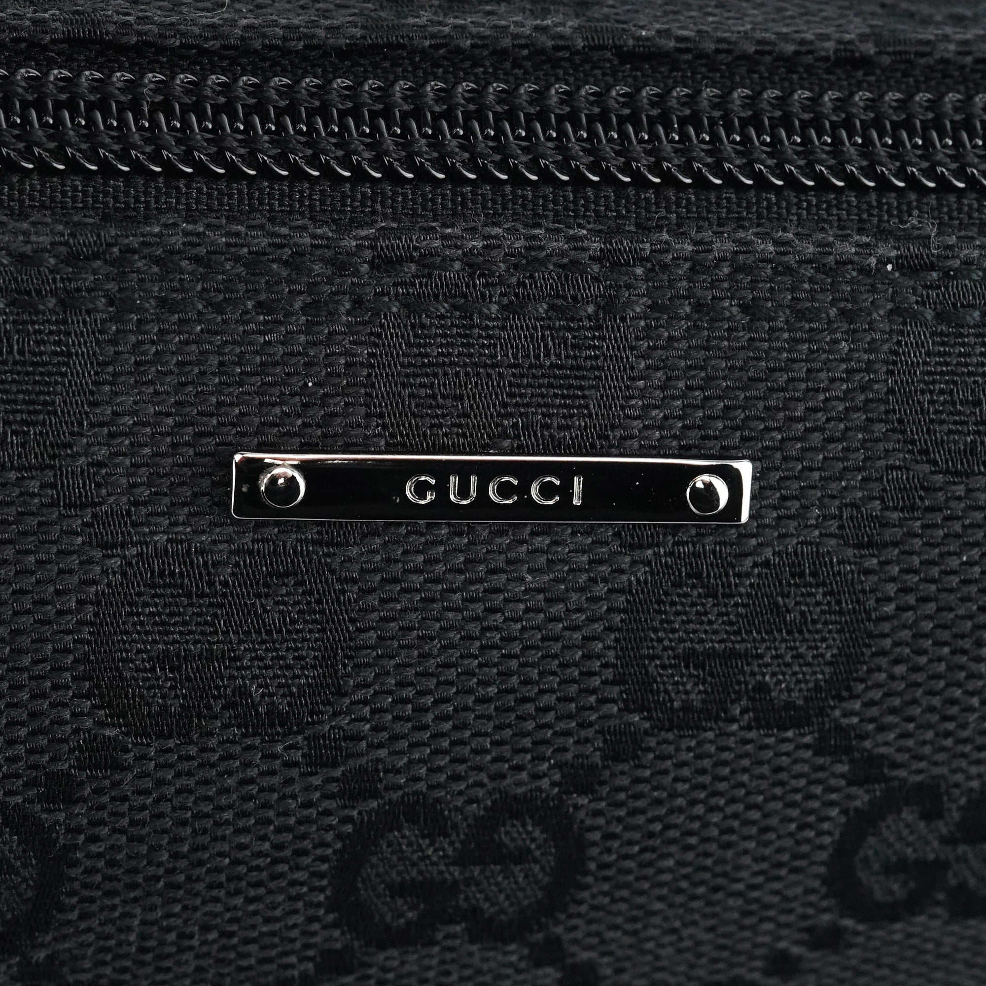 07198 Black GG Boat Pochette