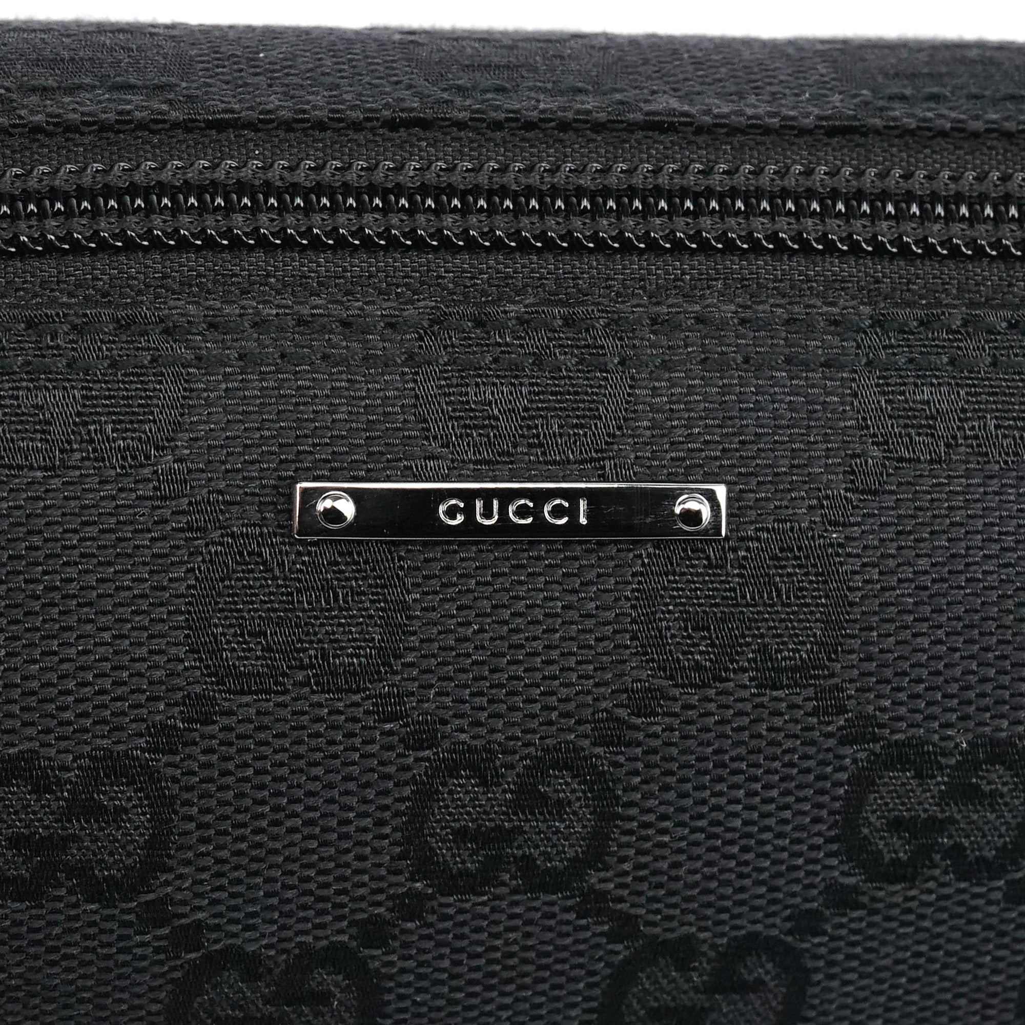 07198 Black GG Boat Pochette