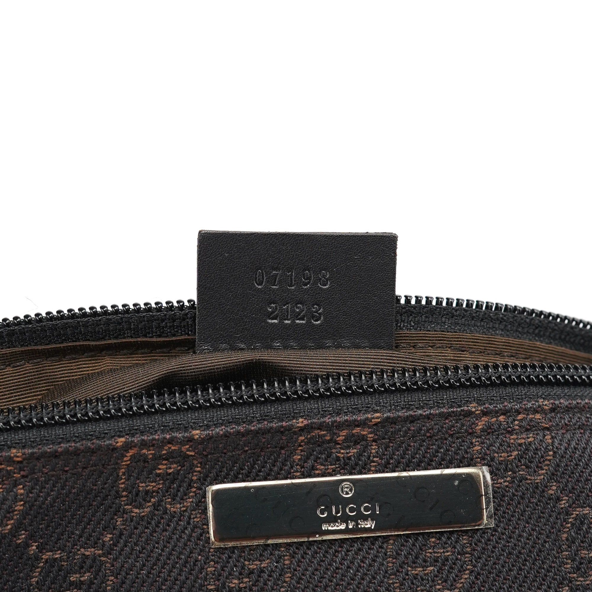 07198 Brown GG Boat Pochette