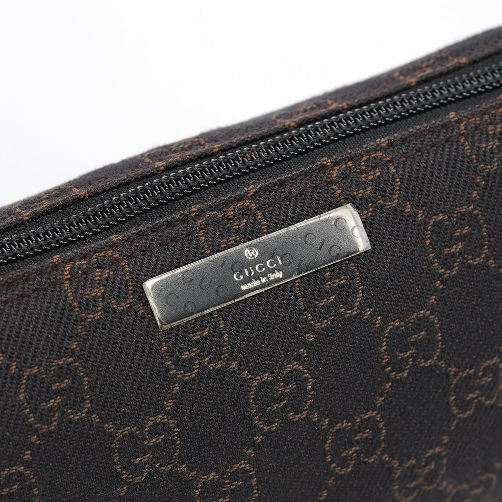 07198 Brown GG Boat Pochette