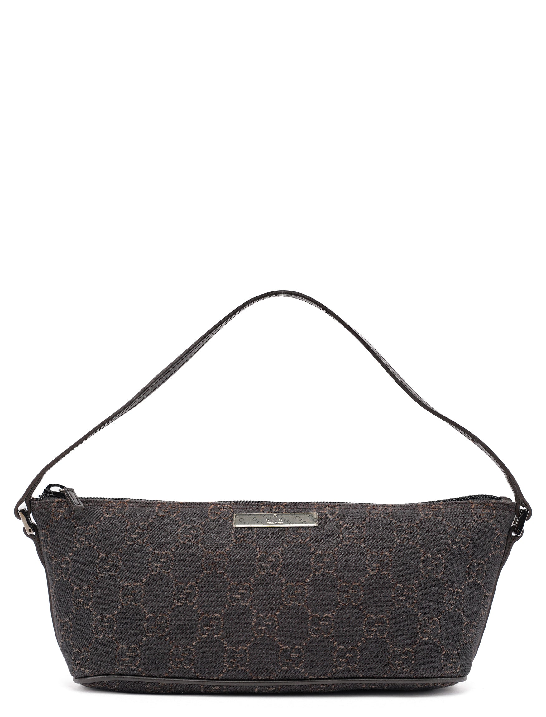 07198 Brown GG Boat Pochette