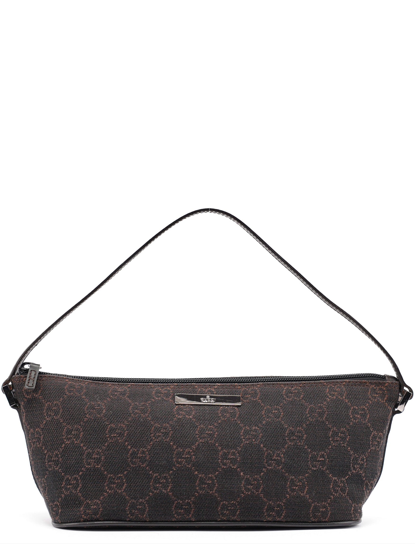 07198 Brown GG Boat Pochette