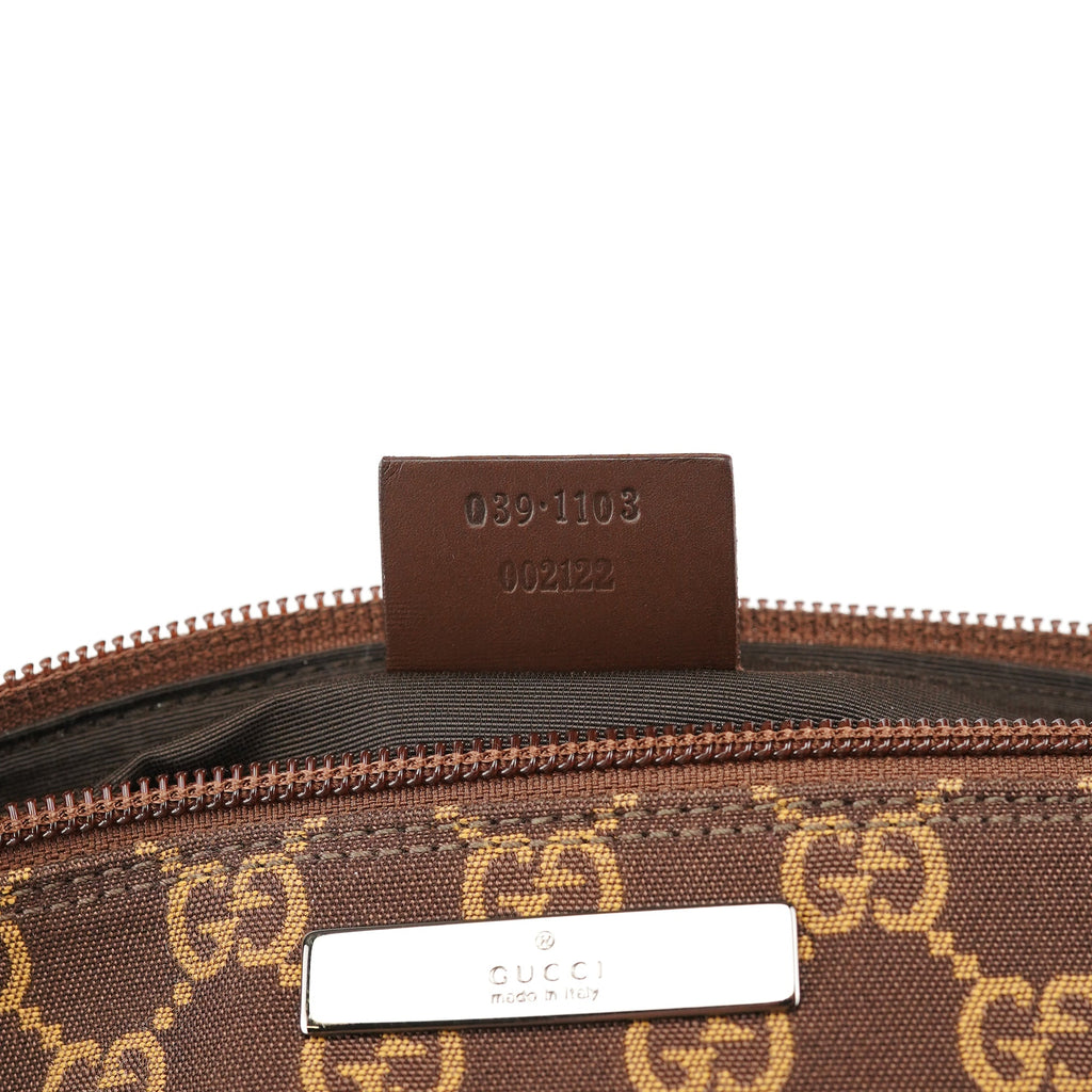 07198 Brown GG Boat Pochette