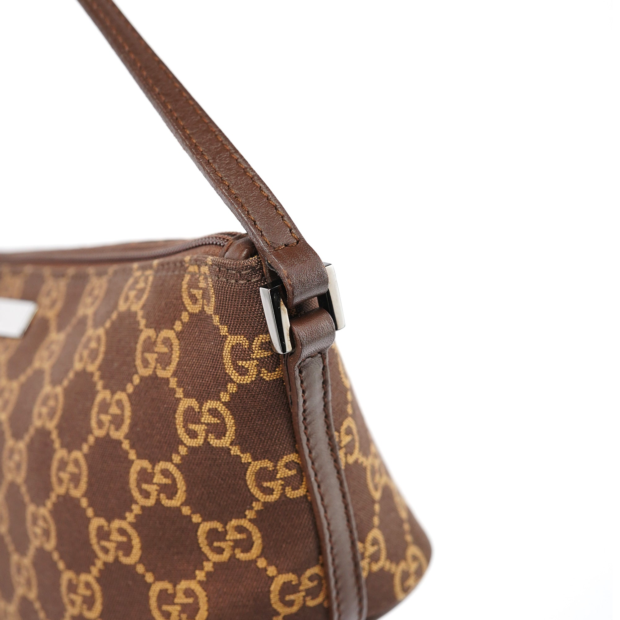 07198 Brown GG Boat Pochette
