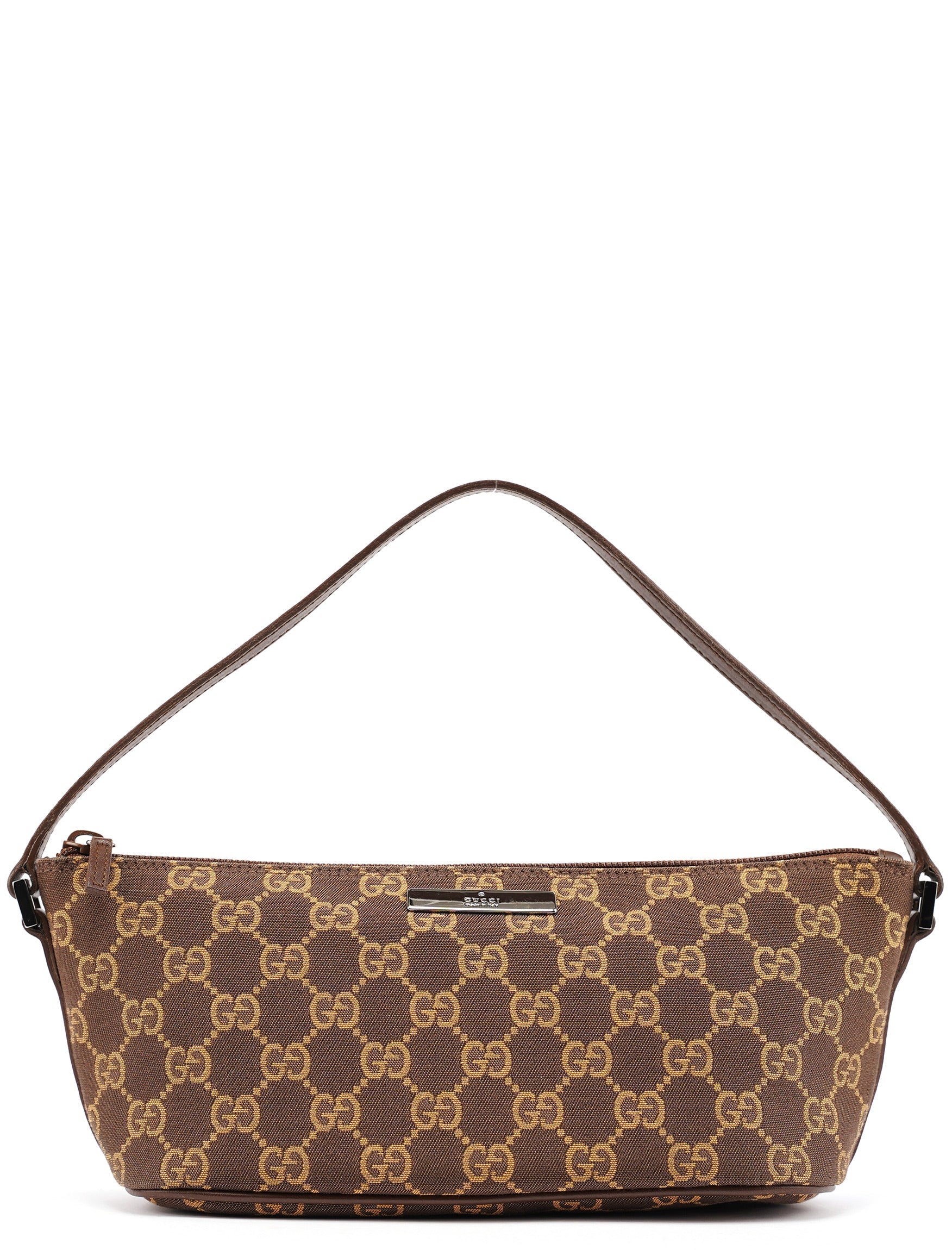07198 Brown GG Boat Pochette