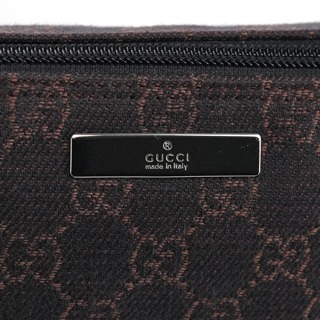 07198 Brown GG Boat Pochette