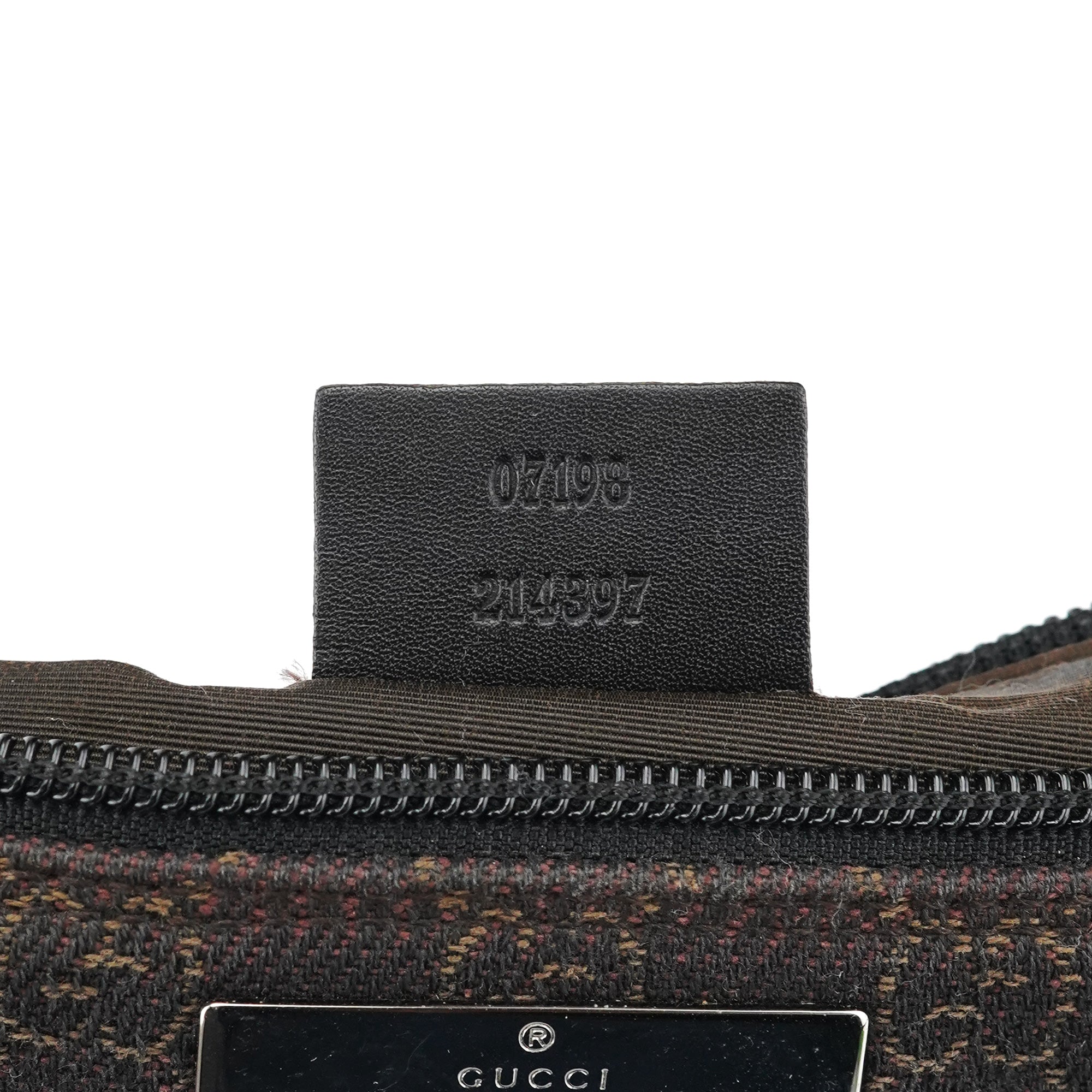 07198 Brown GG Boat Pochette