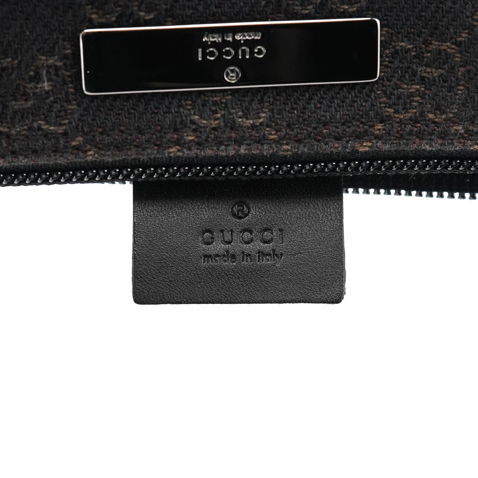 07198 Brown GG Boat Pochette