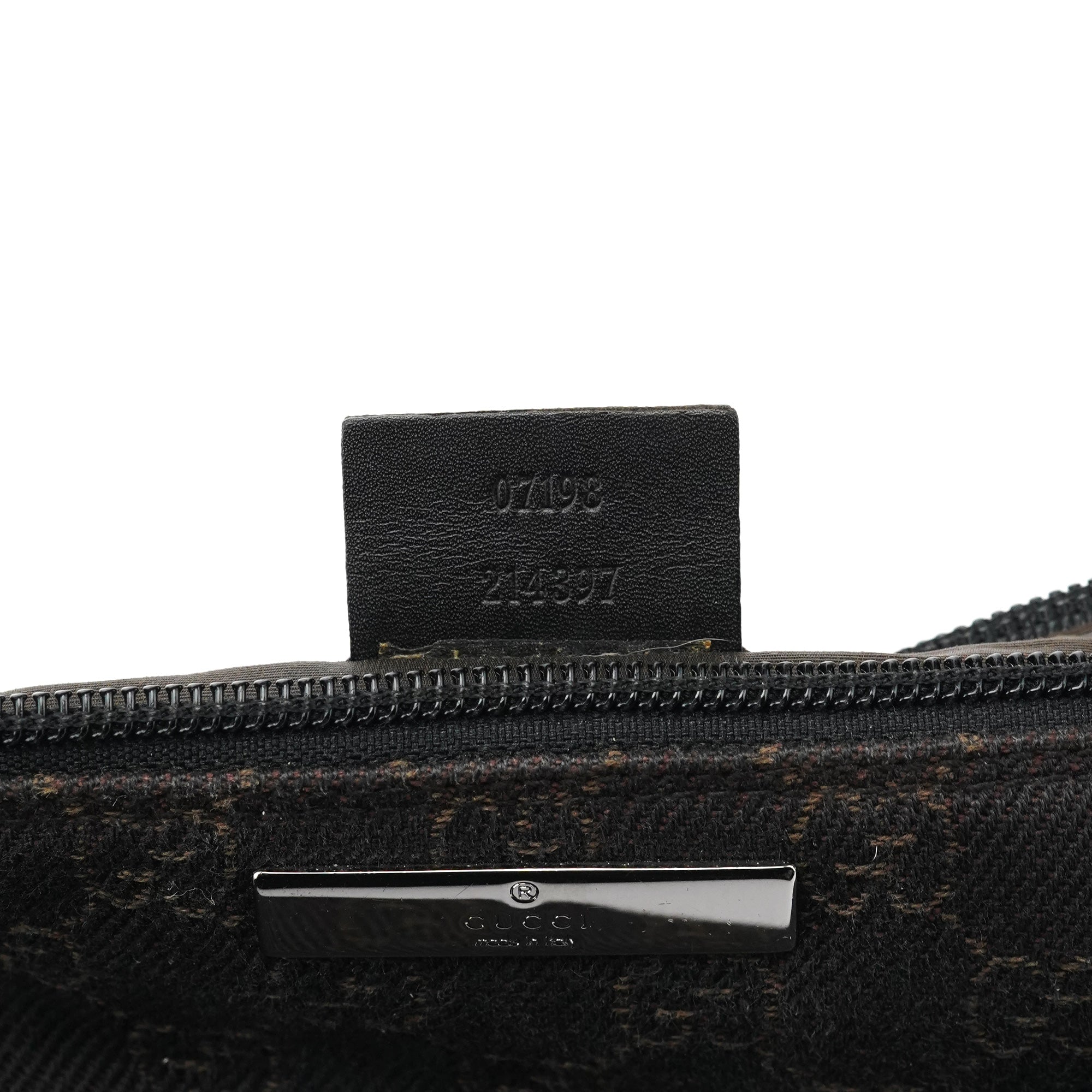 07198 Brown GG Boat Pochette
