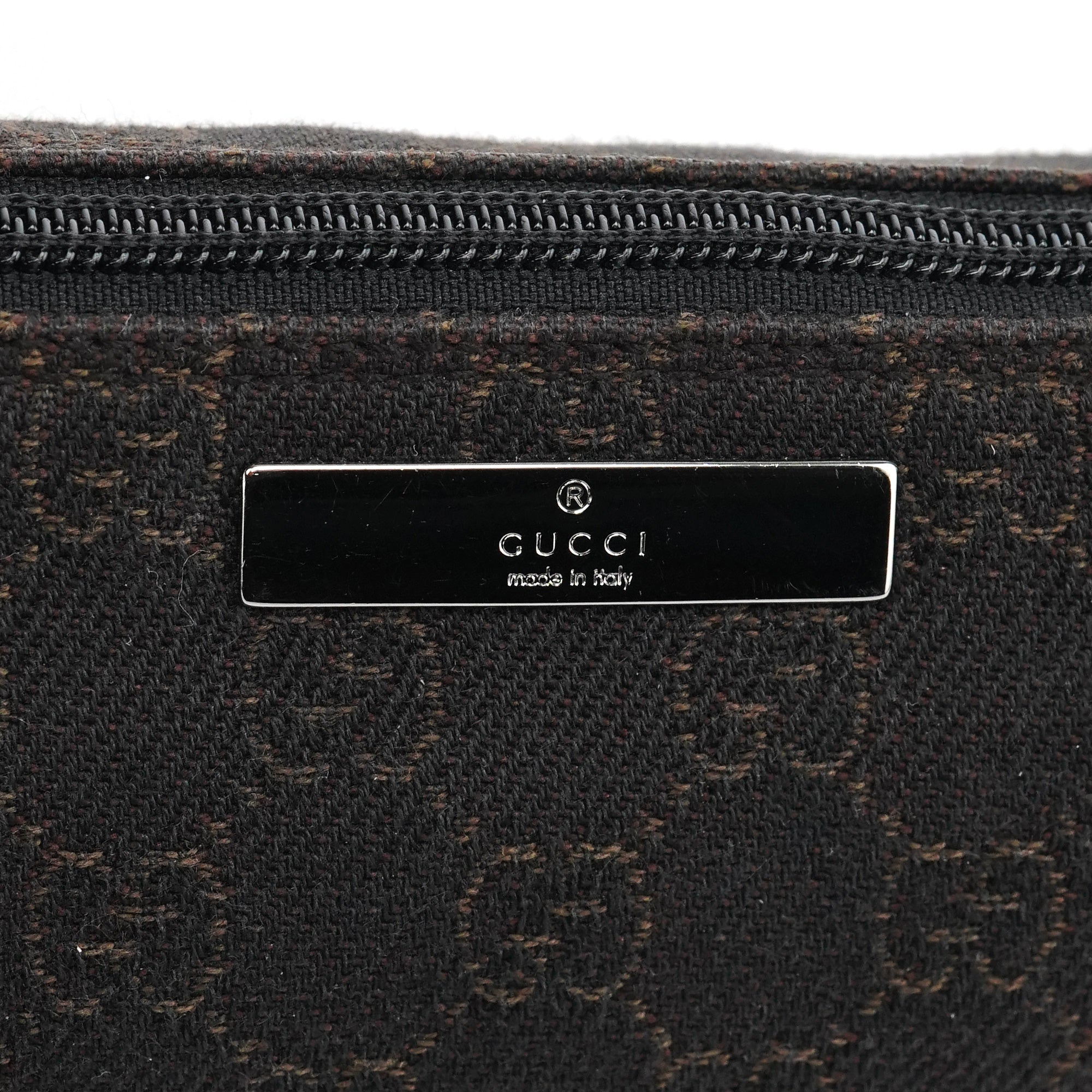 07198 Brown GG Boat Pochette