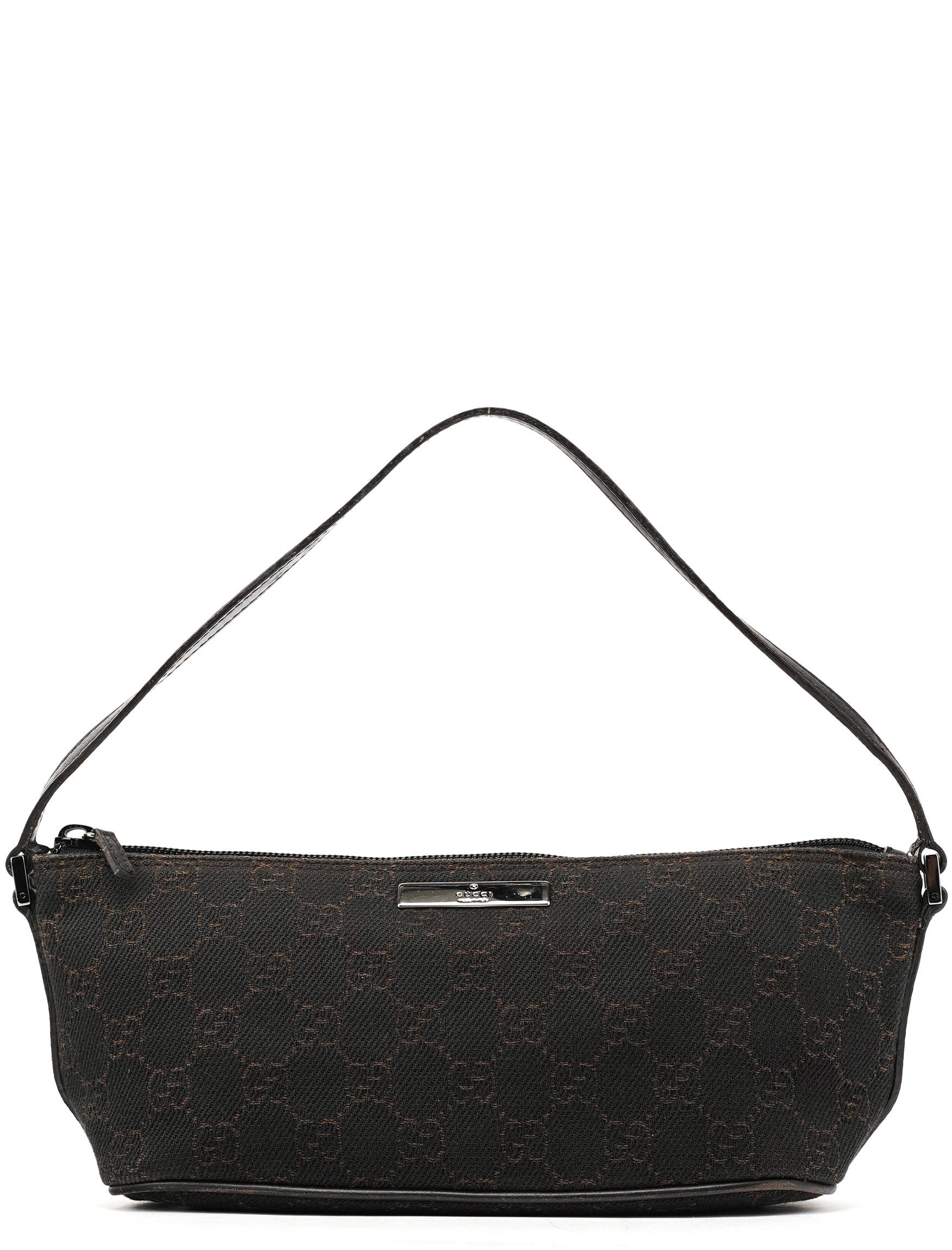 07198 Brown GG Boat Pochette