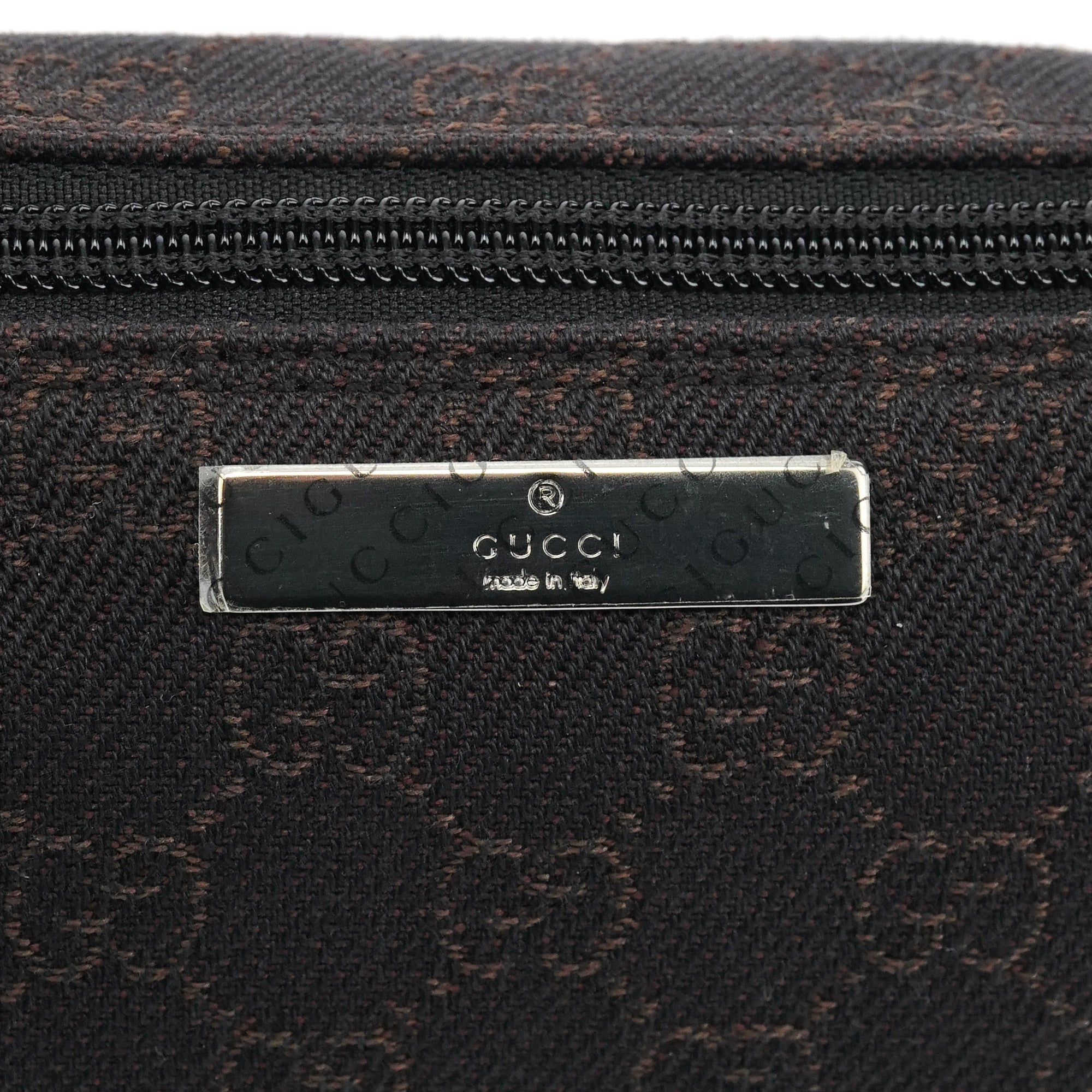 07198 Brown GG Boat Pochette