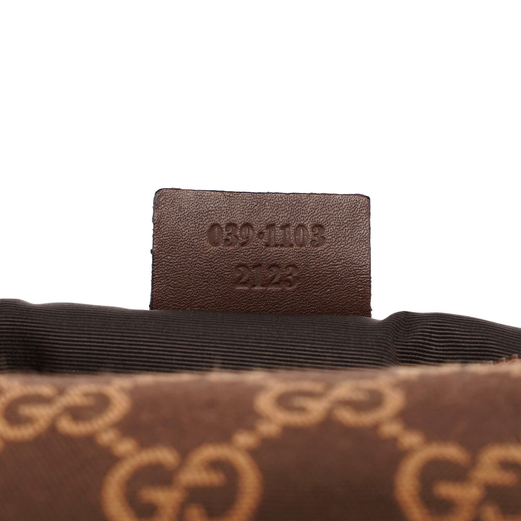 07198 Brown GG Boat Pochette