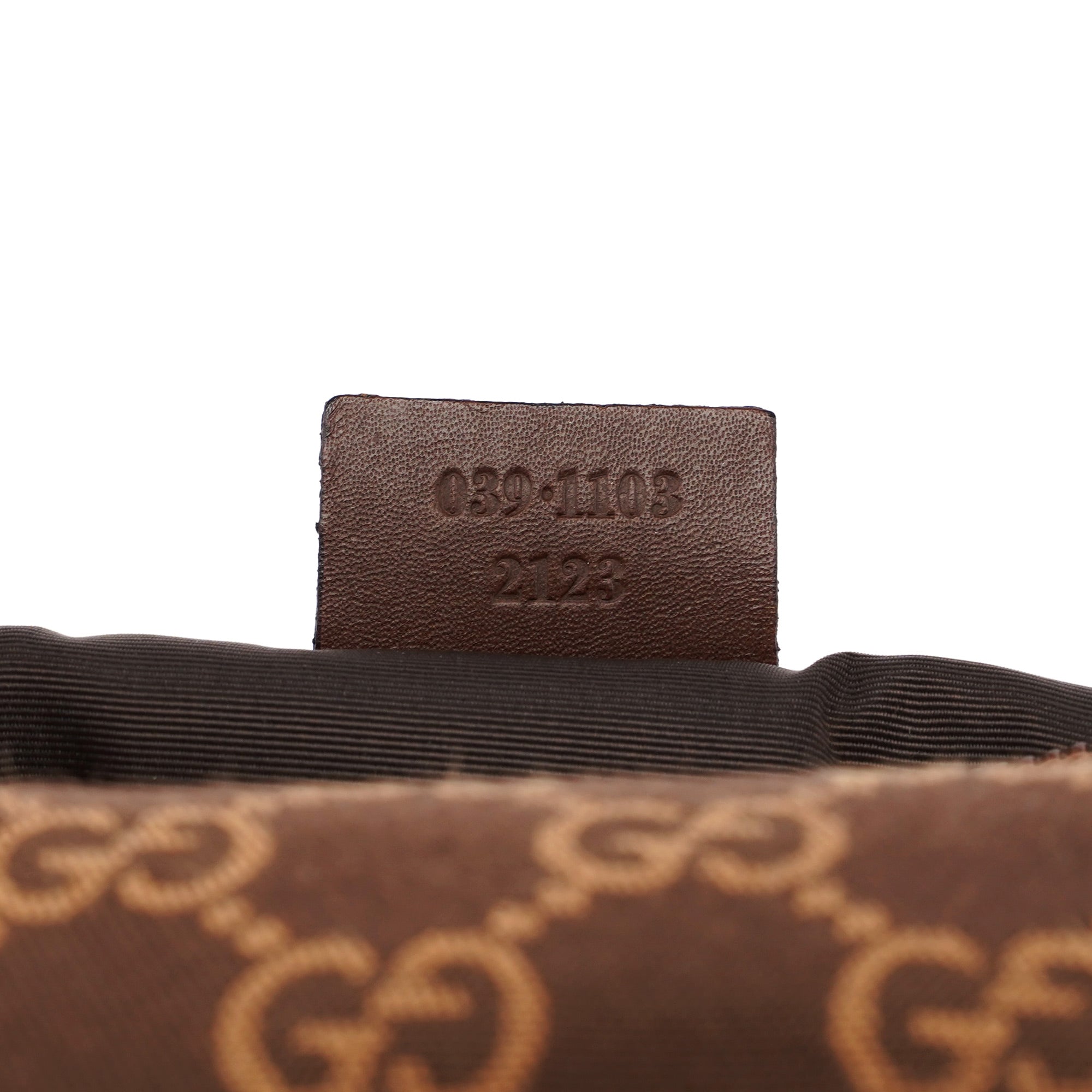 07198 Brown GG Boat Pochette