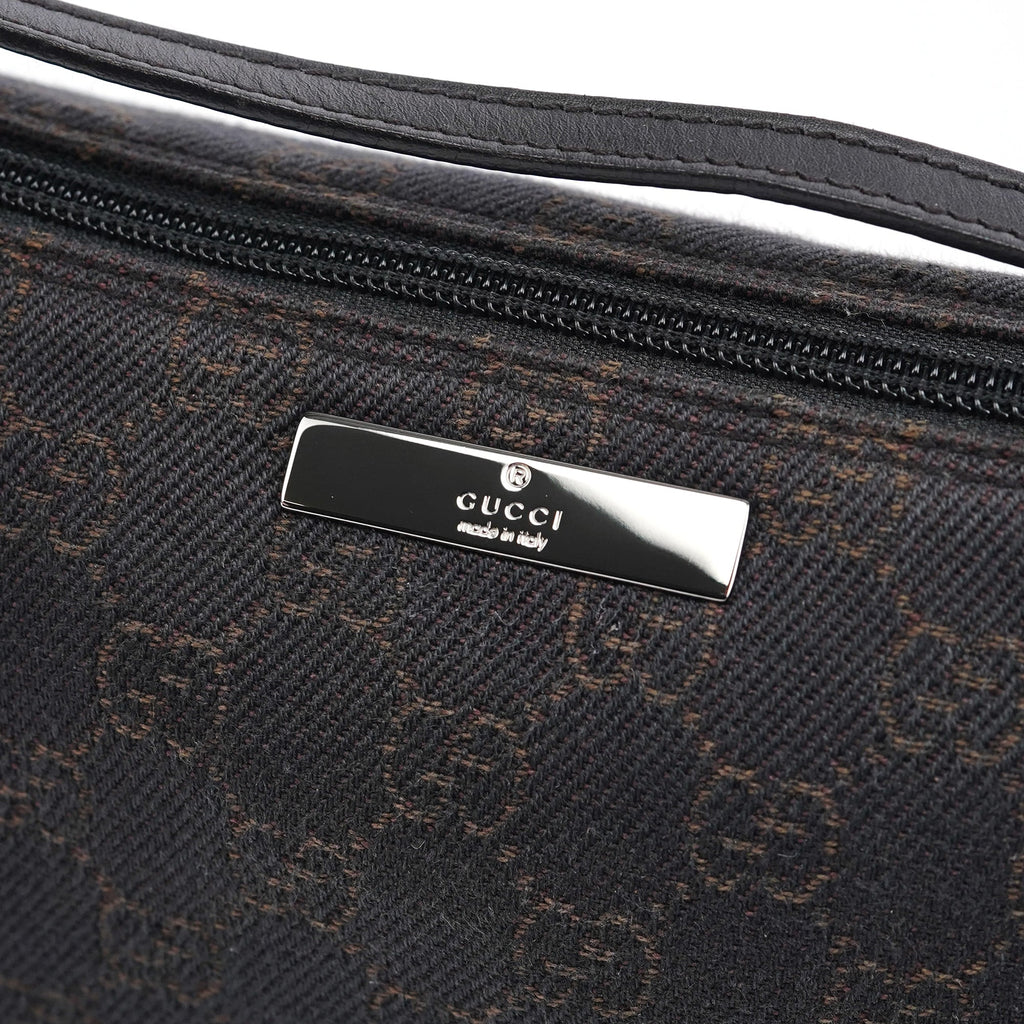 07198 Brown GG Boat Pochette
