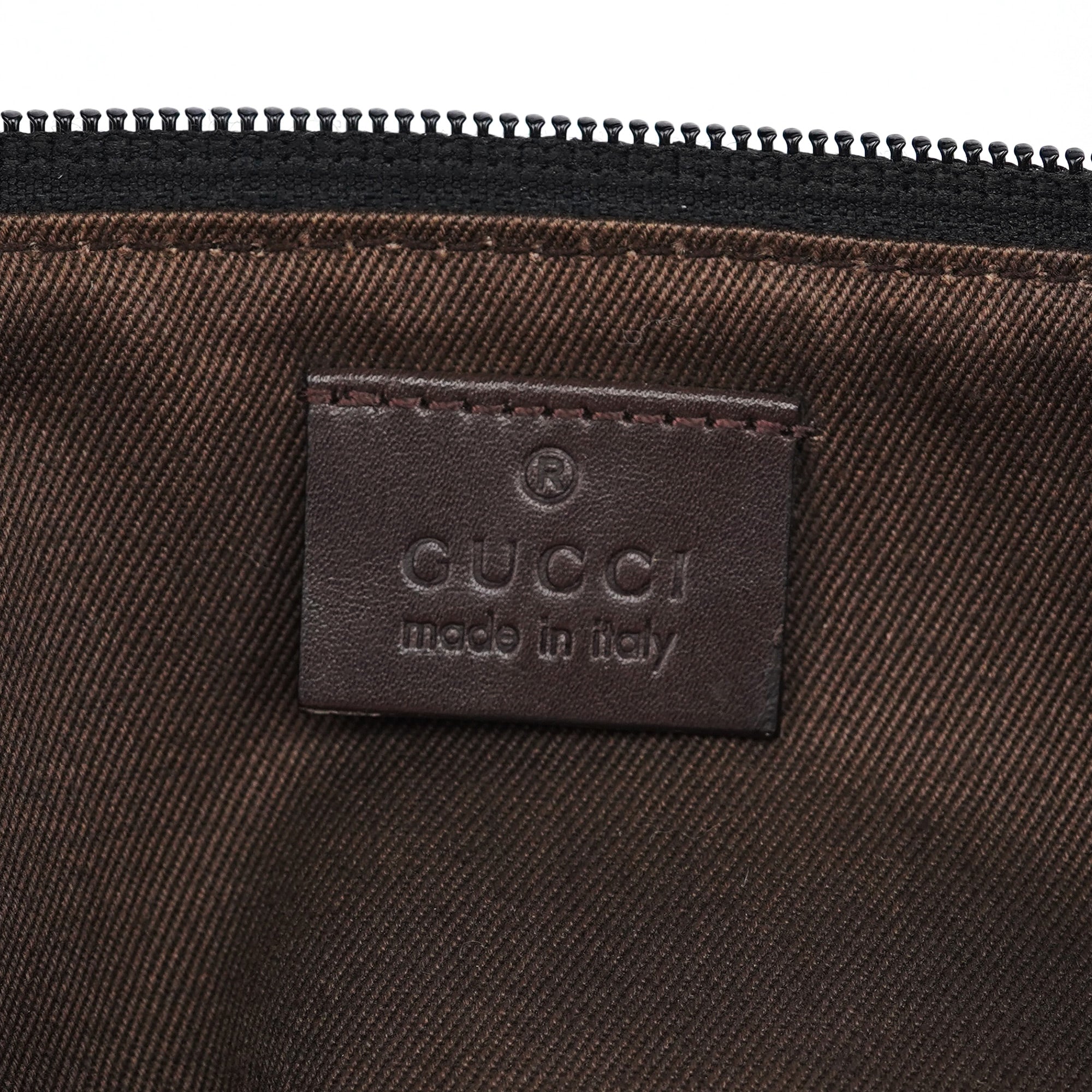 07198 Brown GG Boat Pochette