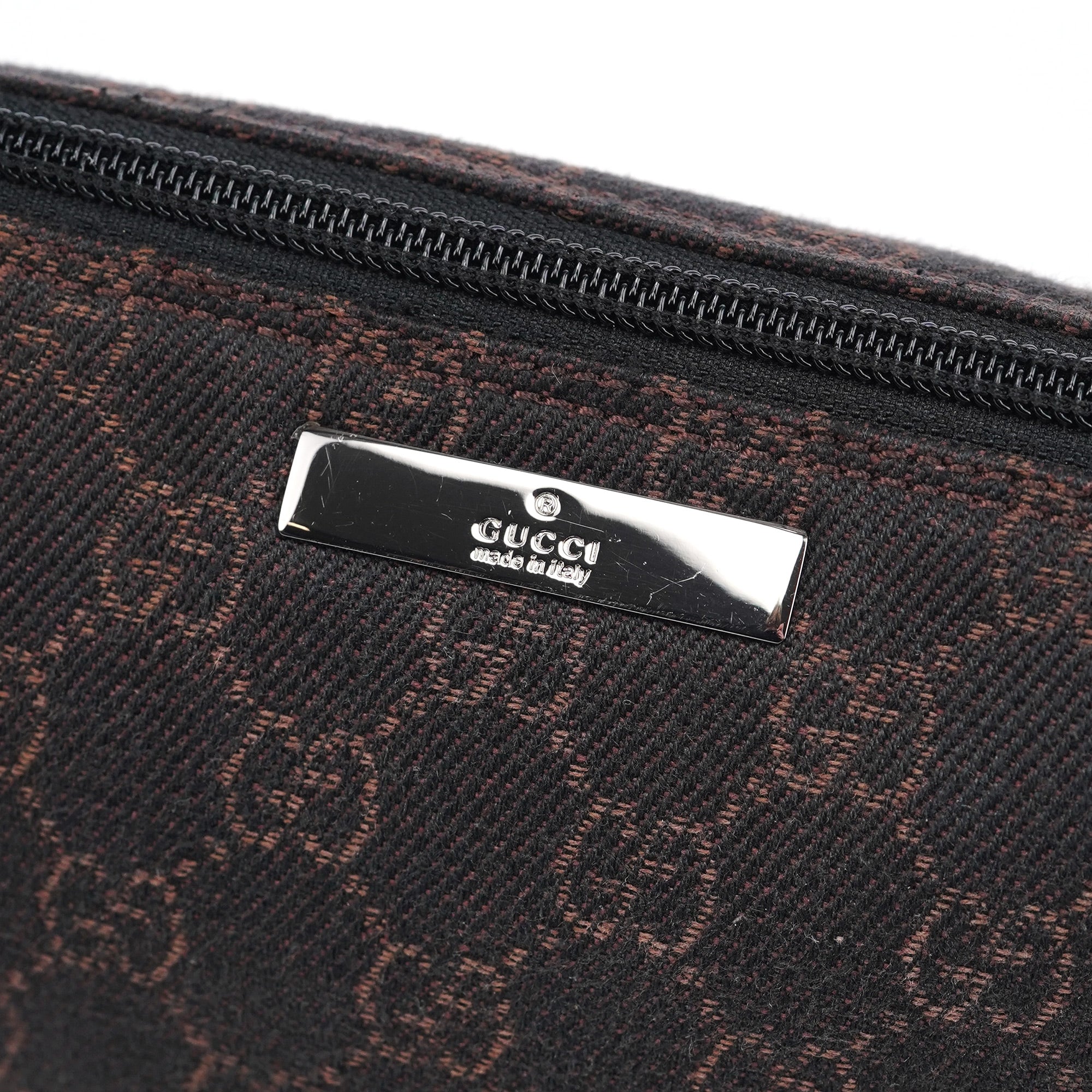 07198 Brown GG Boat Pochette