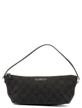 07198 Brown Wool GG Boat Pochete
