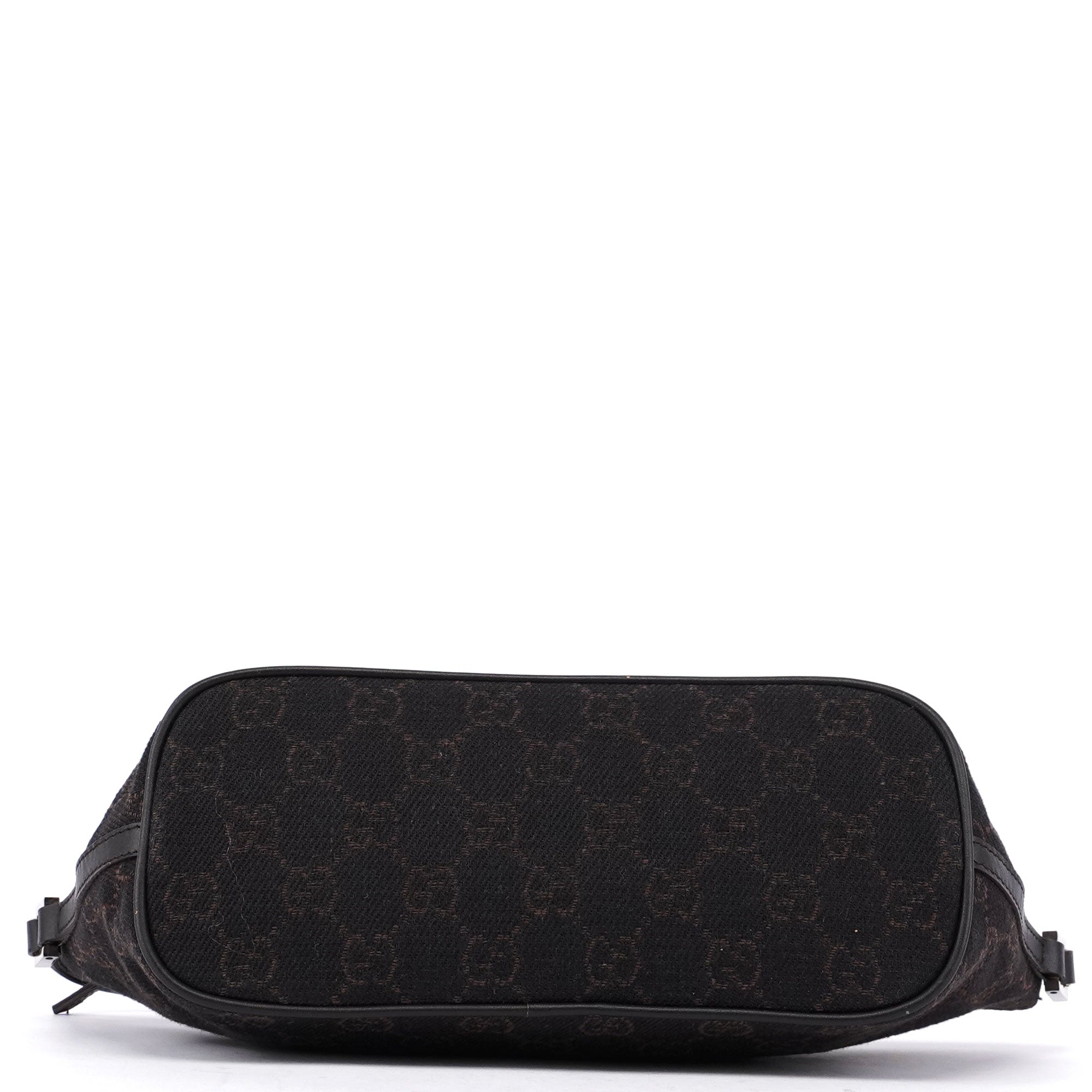 07198 Brown Wool GG Boat Pochete