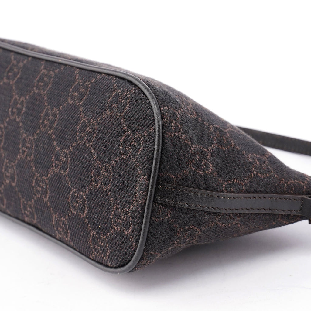07198 Brown Wool GG Boat Pochete