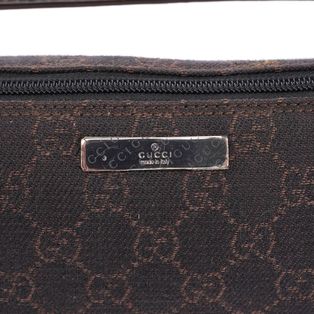 07198 Brown Wool GG Boat Pochete