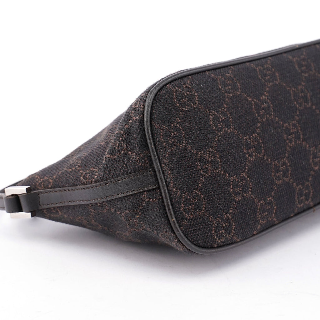 07198 Brown Wool GG Boat Pochete