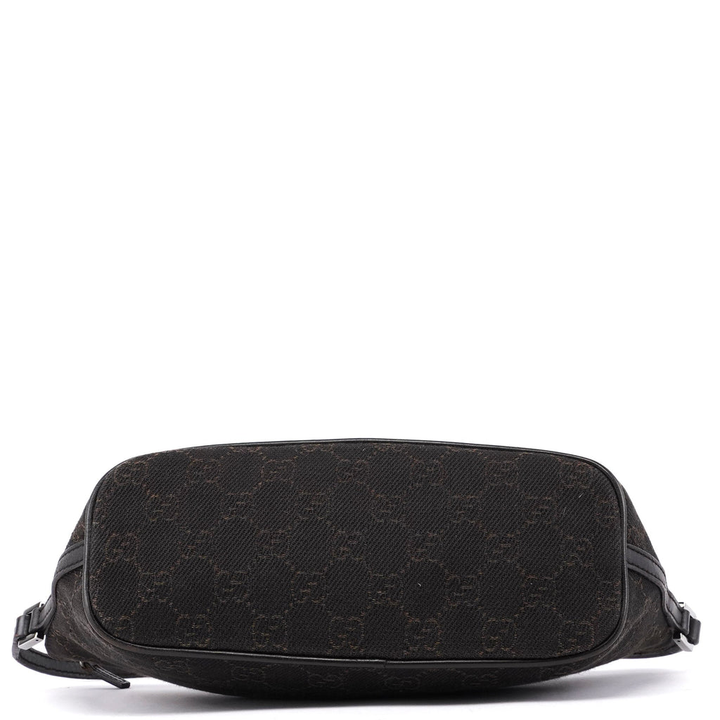 07198 Brown Wool GG Boat Pochette