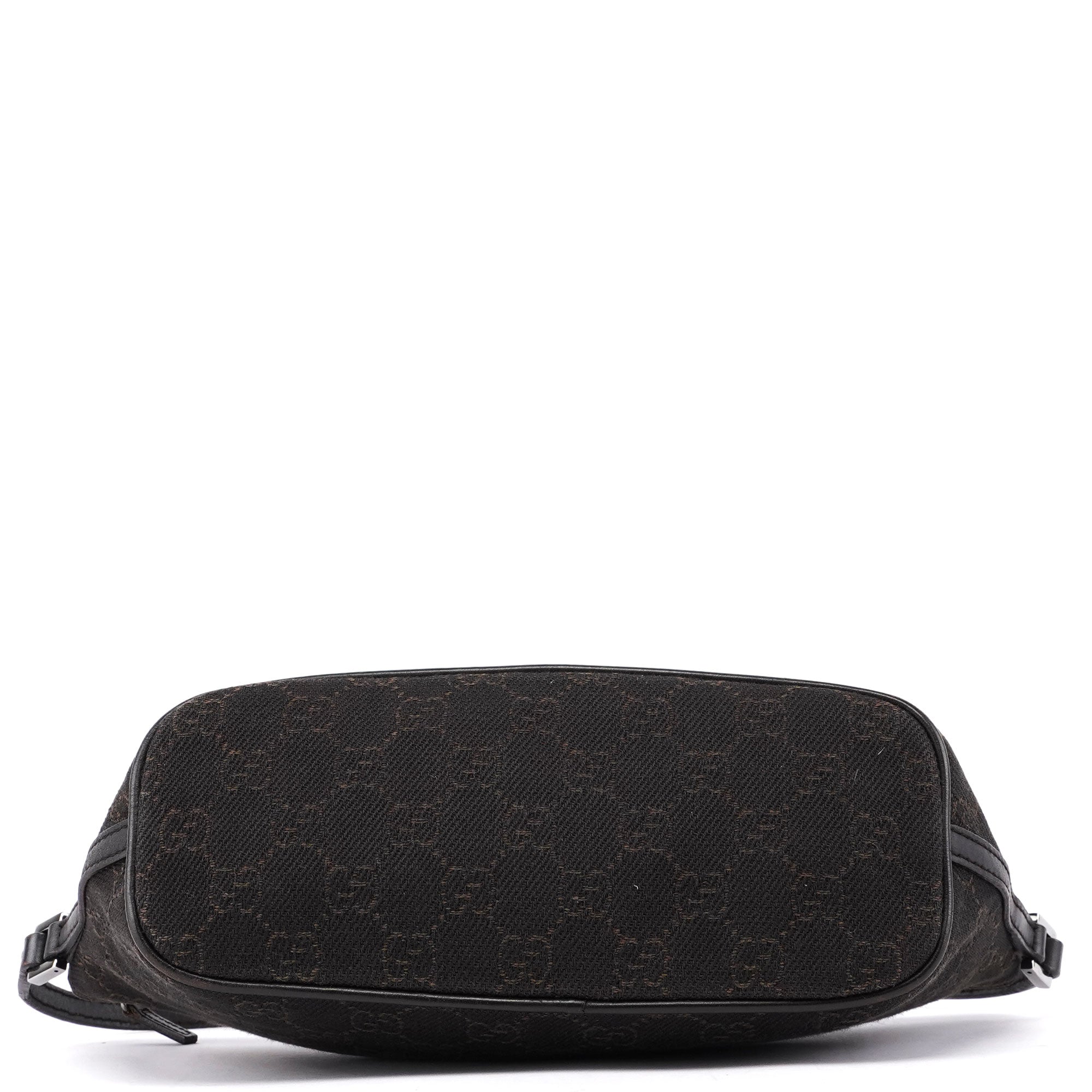 07198 Brown Wool GG Boat Pochette