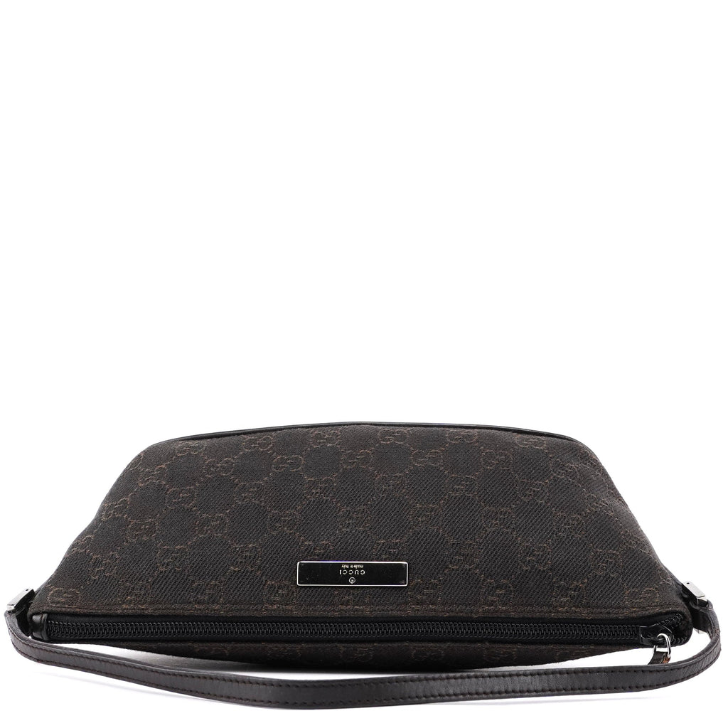 07198 Brown Wool GG Boat Pochette