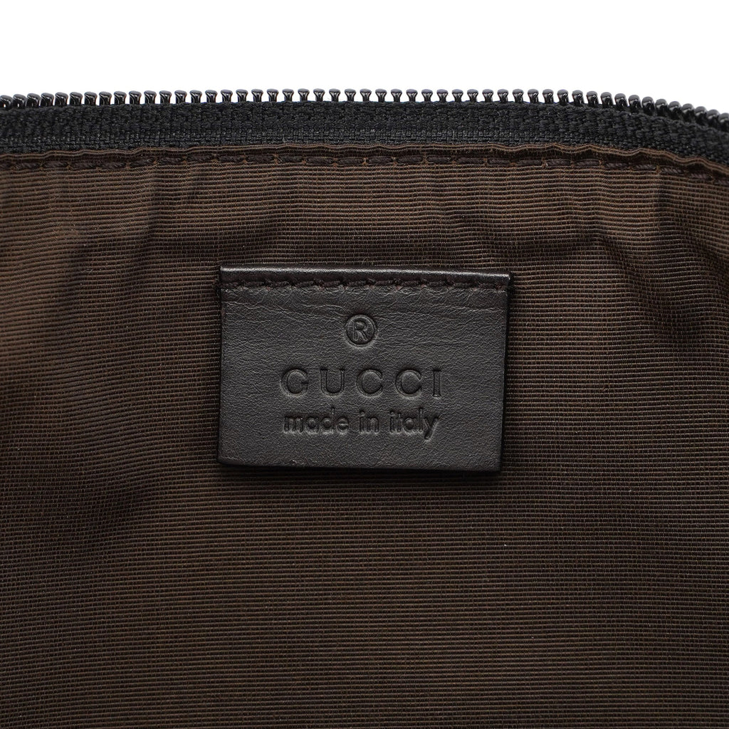 07198 Brown Wool GG Boat Pochette