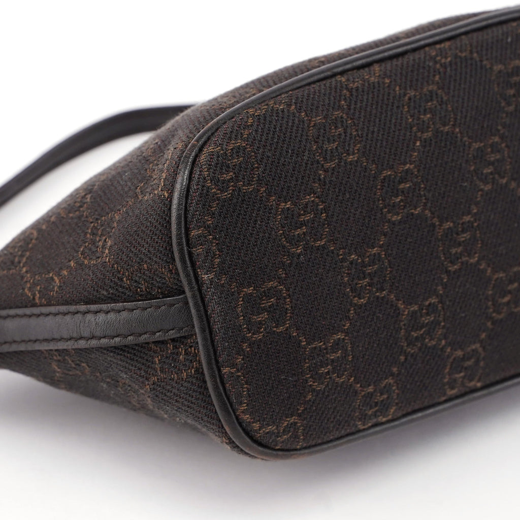 07198 Brown Wool GG Boat Pochette